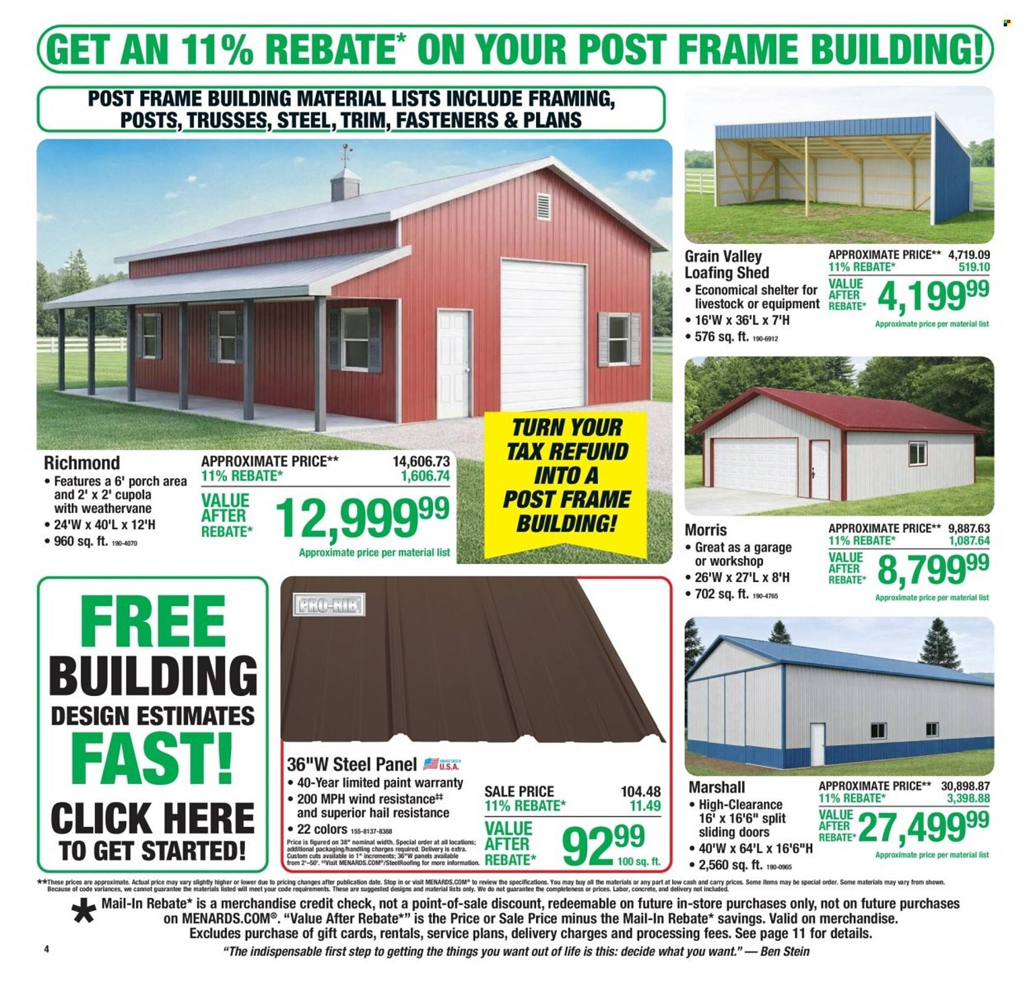 Menards weekly ad