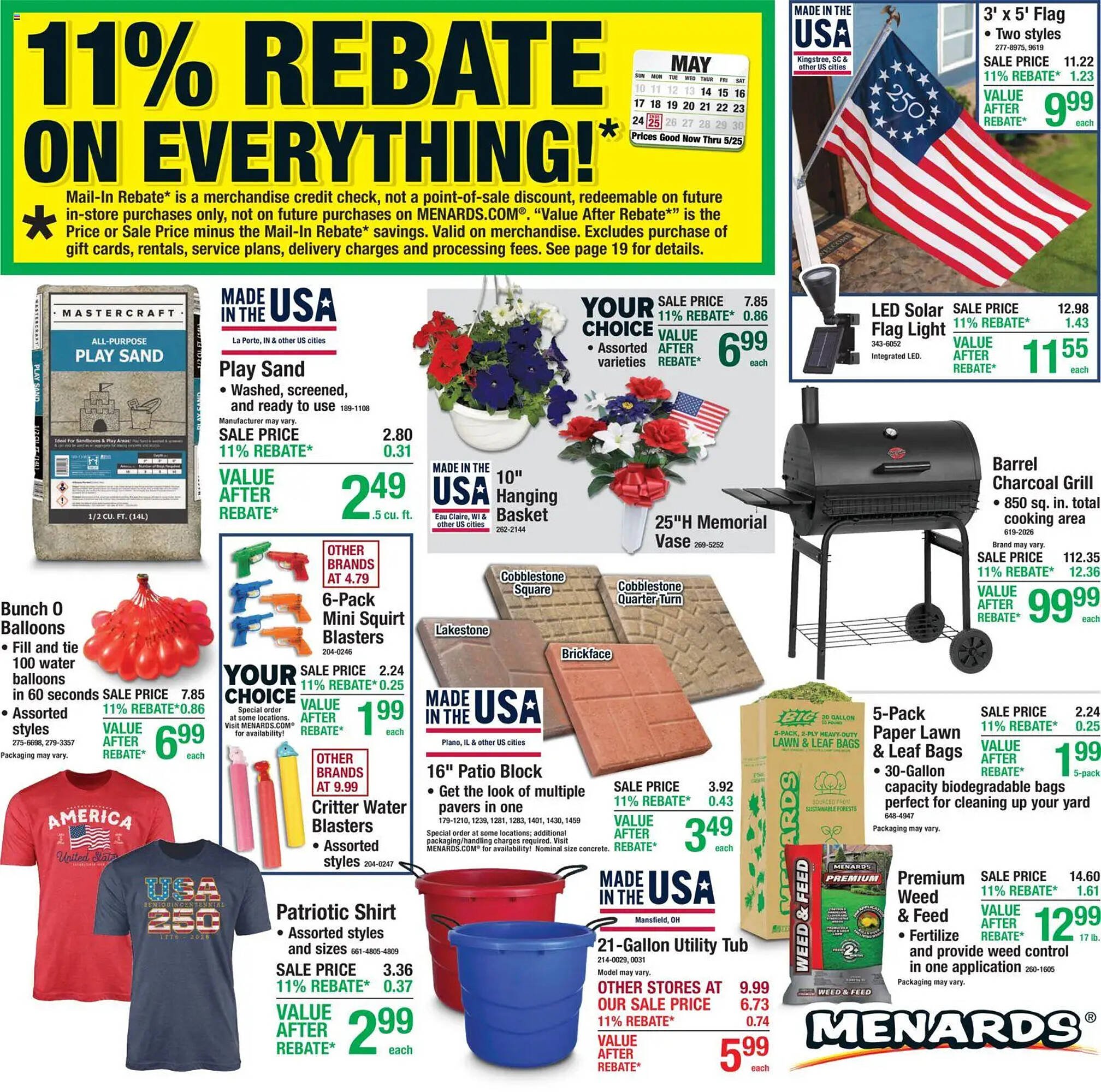 Menards weekly ad