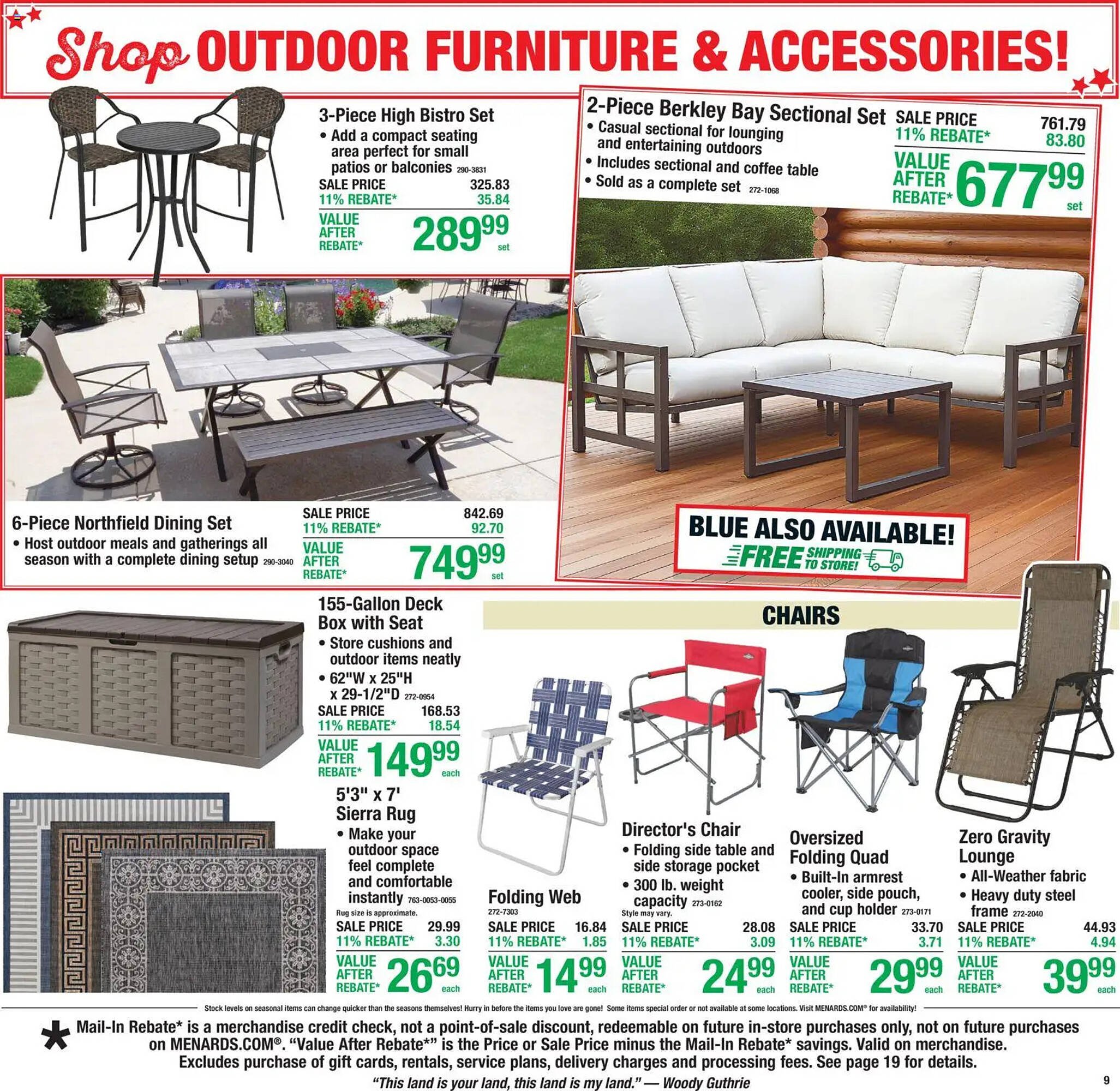 Menards weekly ad