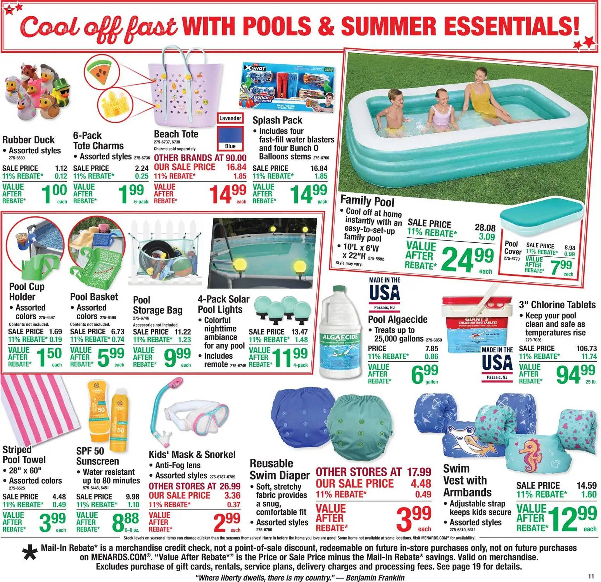 Menards weekly ad