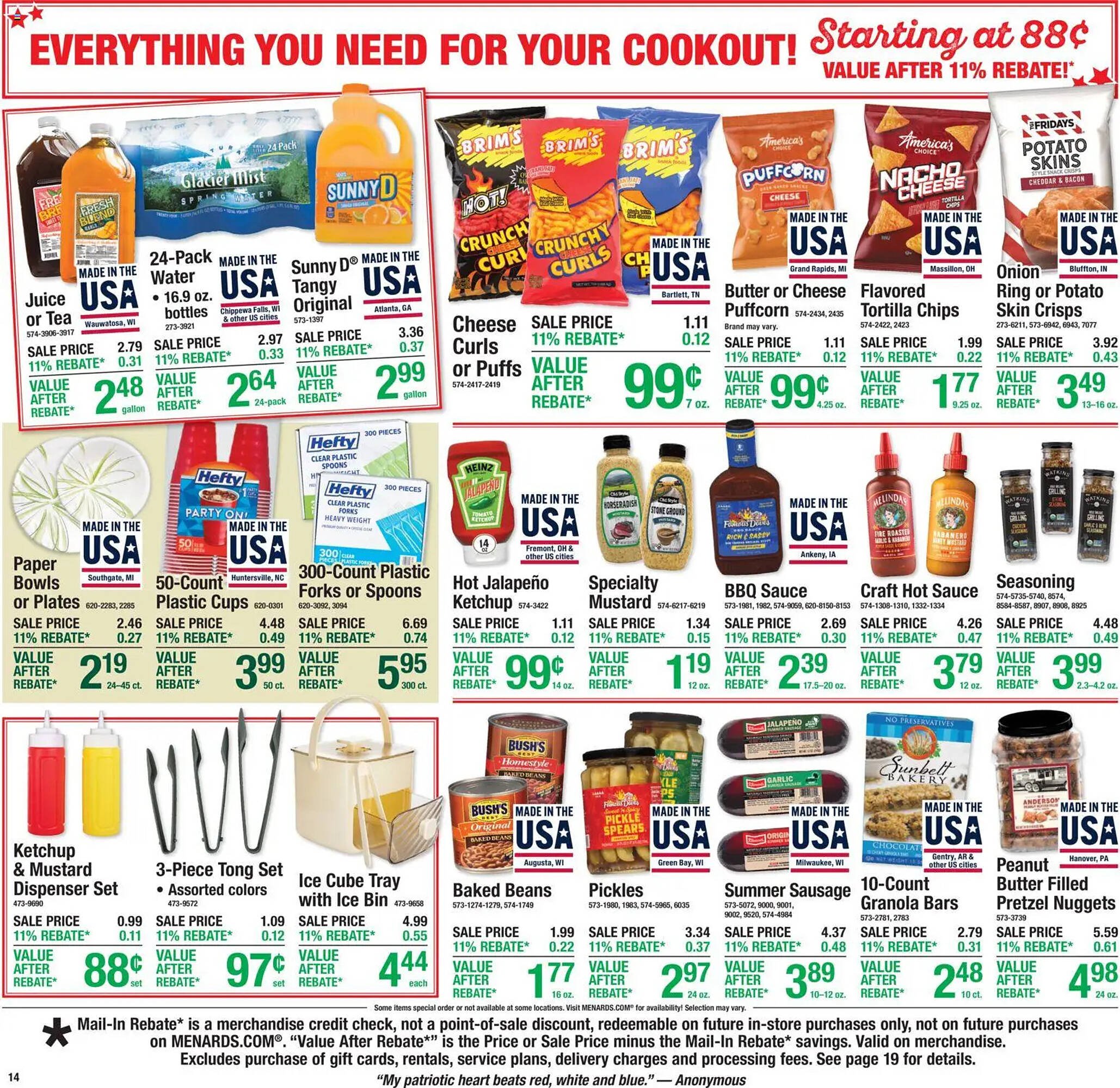 Menards weekly ad