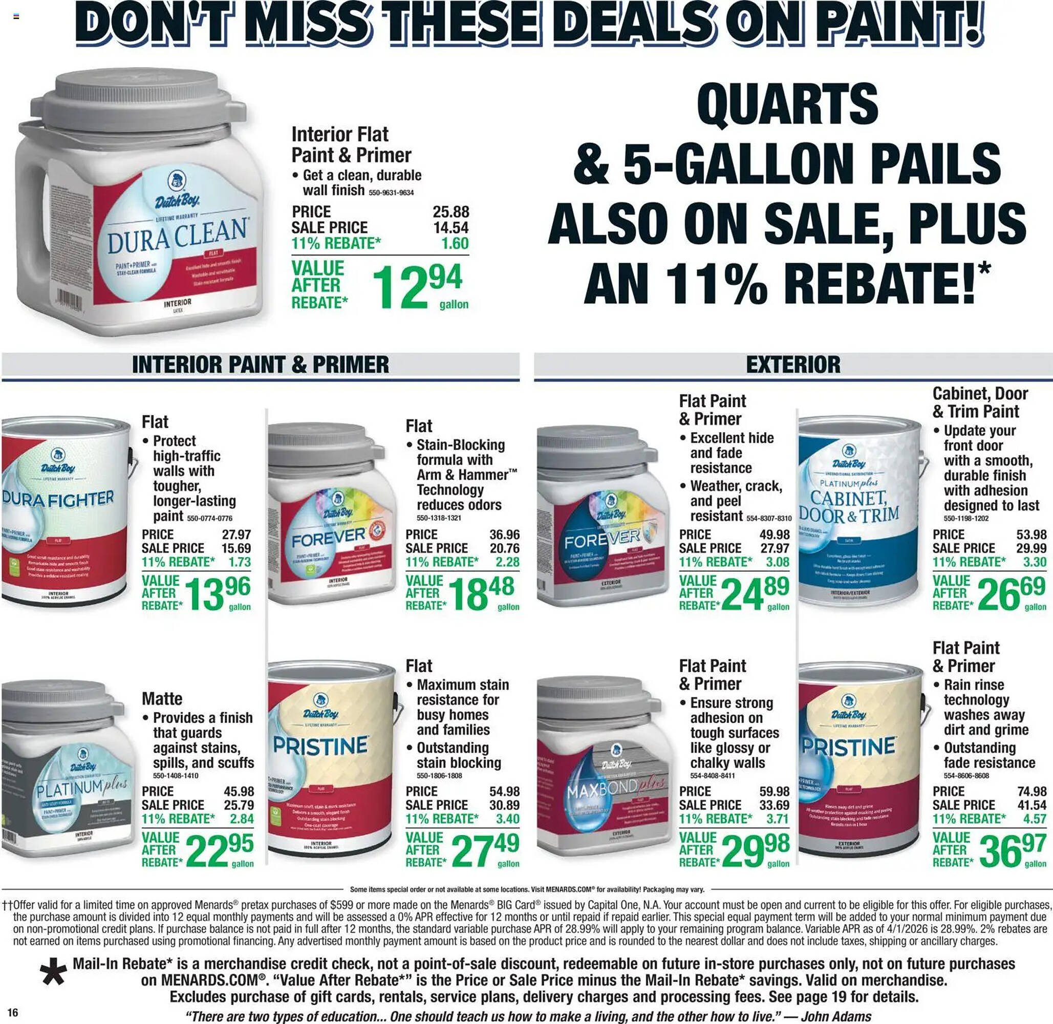 Menards weekly ad