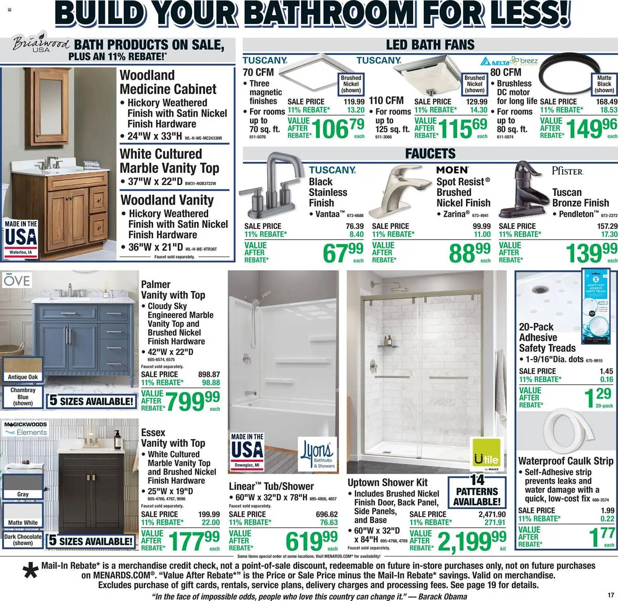 Menards weekly ad