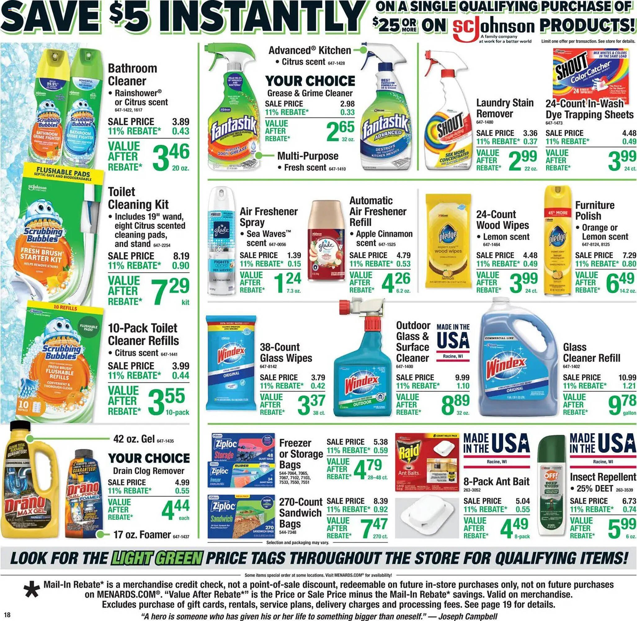 Menards weekly ad