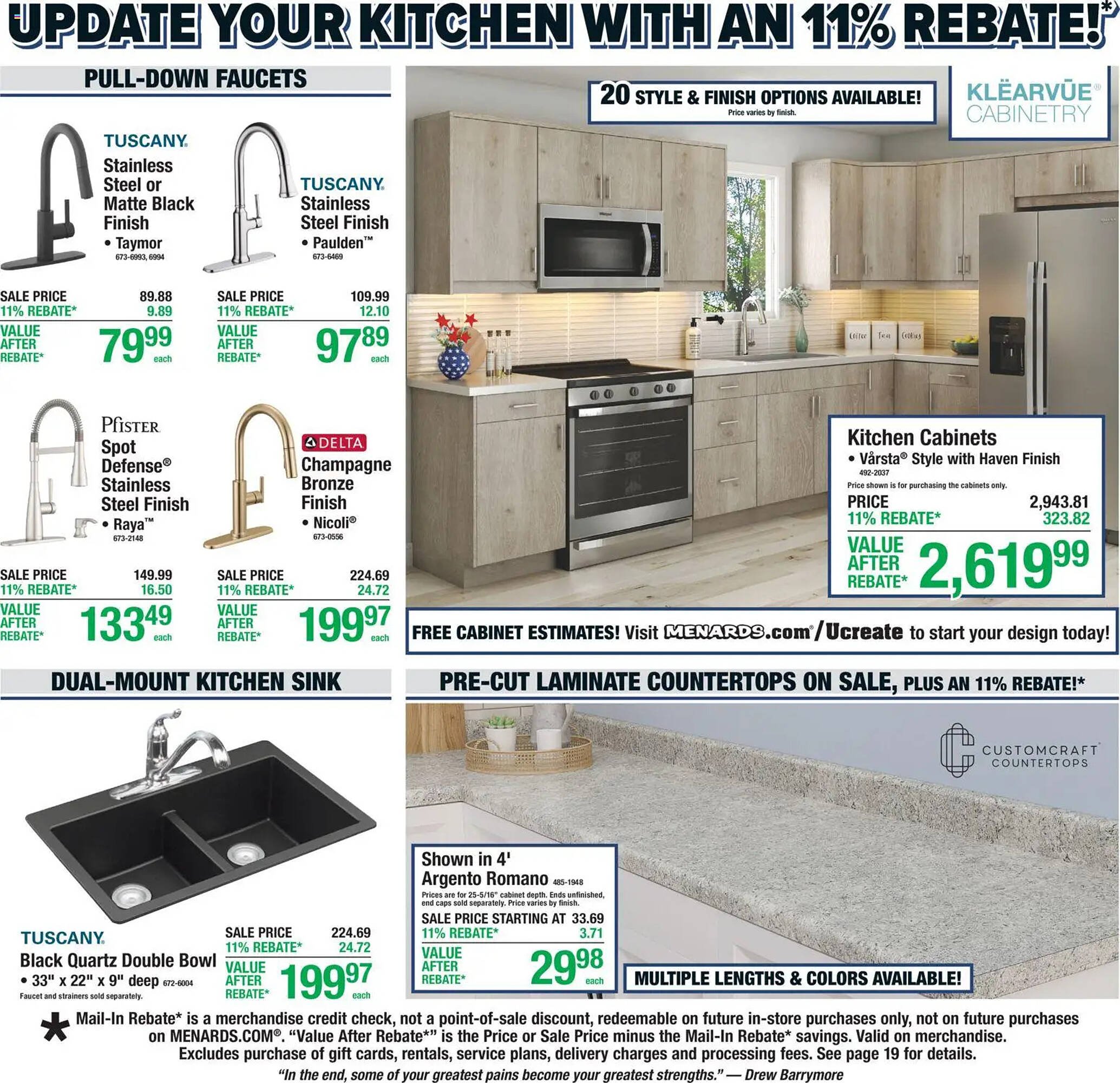 Menards weekly ad
