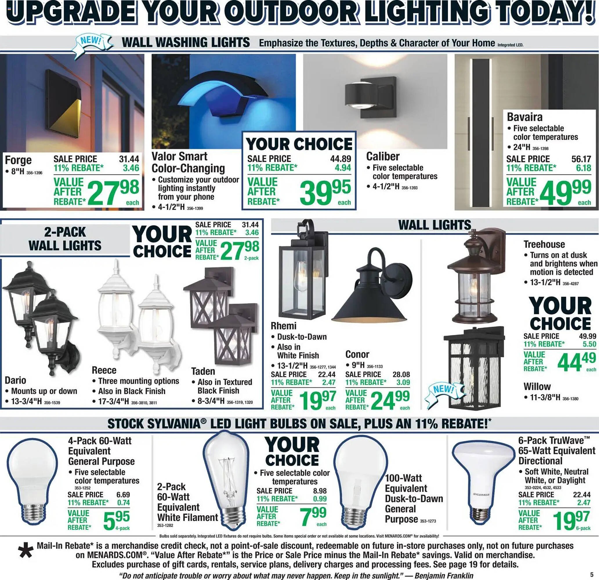 Menards weekly ad