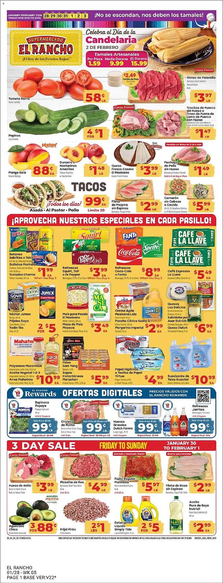 Supermercado El Rancho weekly ad