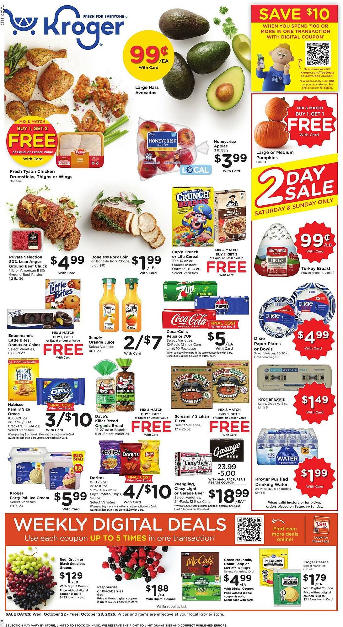Kroger weekly ad (2025-10-22 - 2025-10-28) | 1