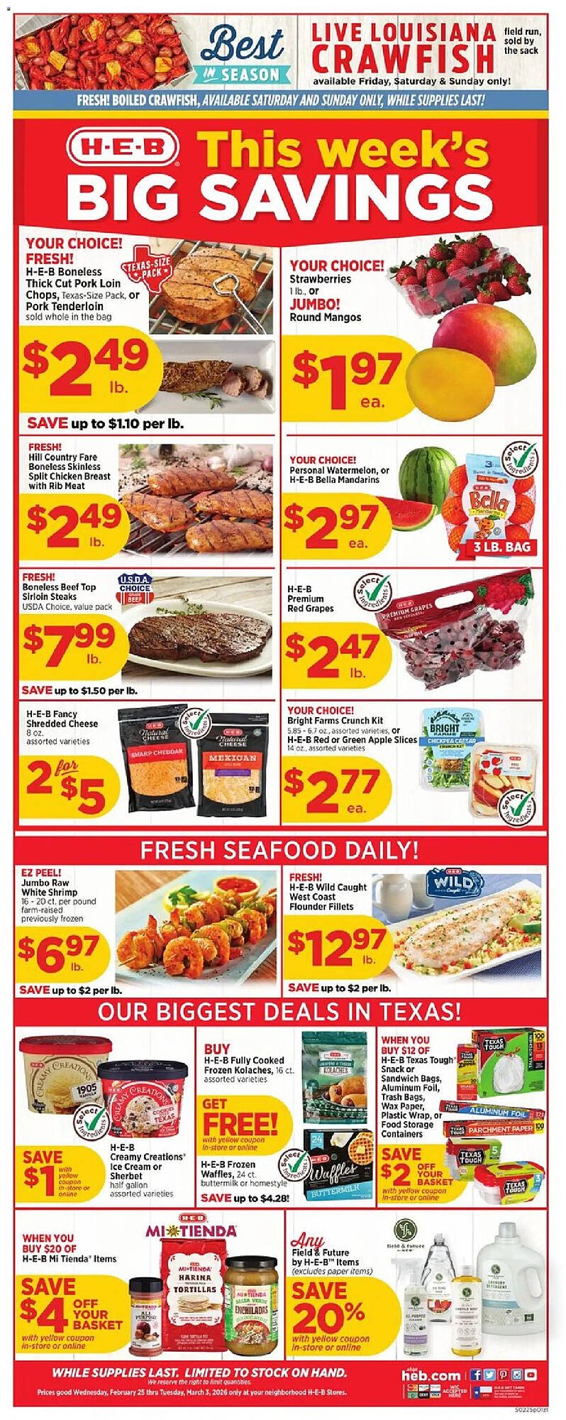 H-E-B weekly ad