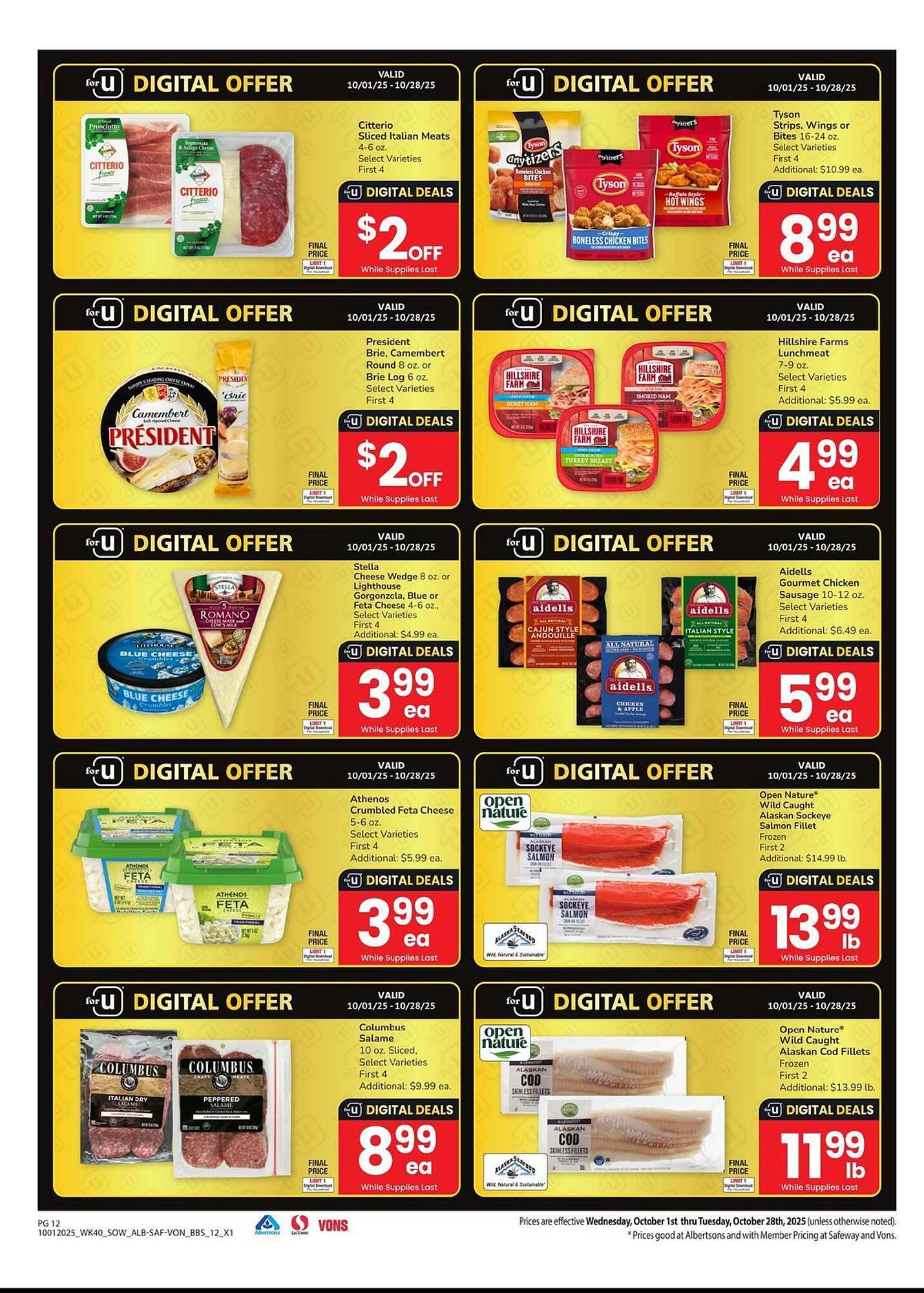 Safeway weekly ad (2025-10-01 - 2025-10-28) | 12