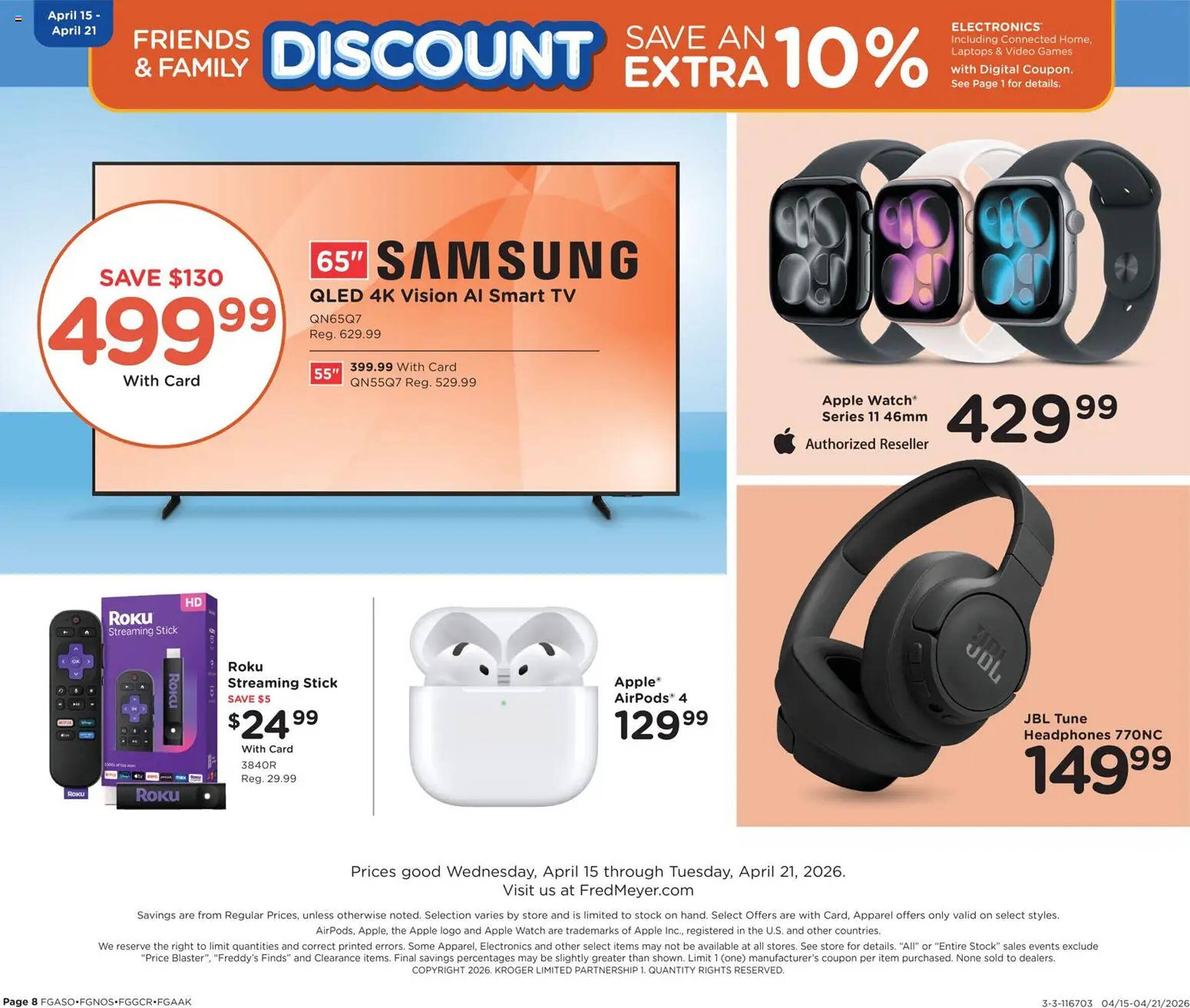Fred Meyer weekly ad
