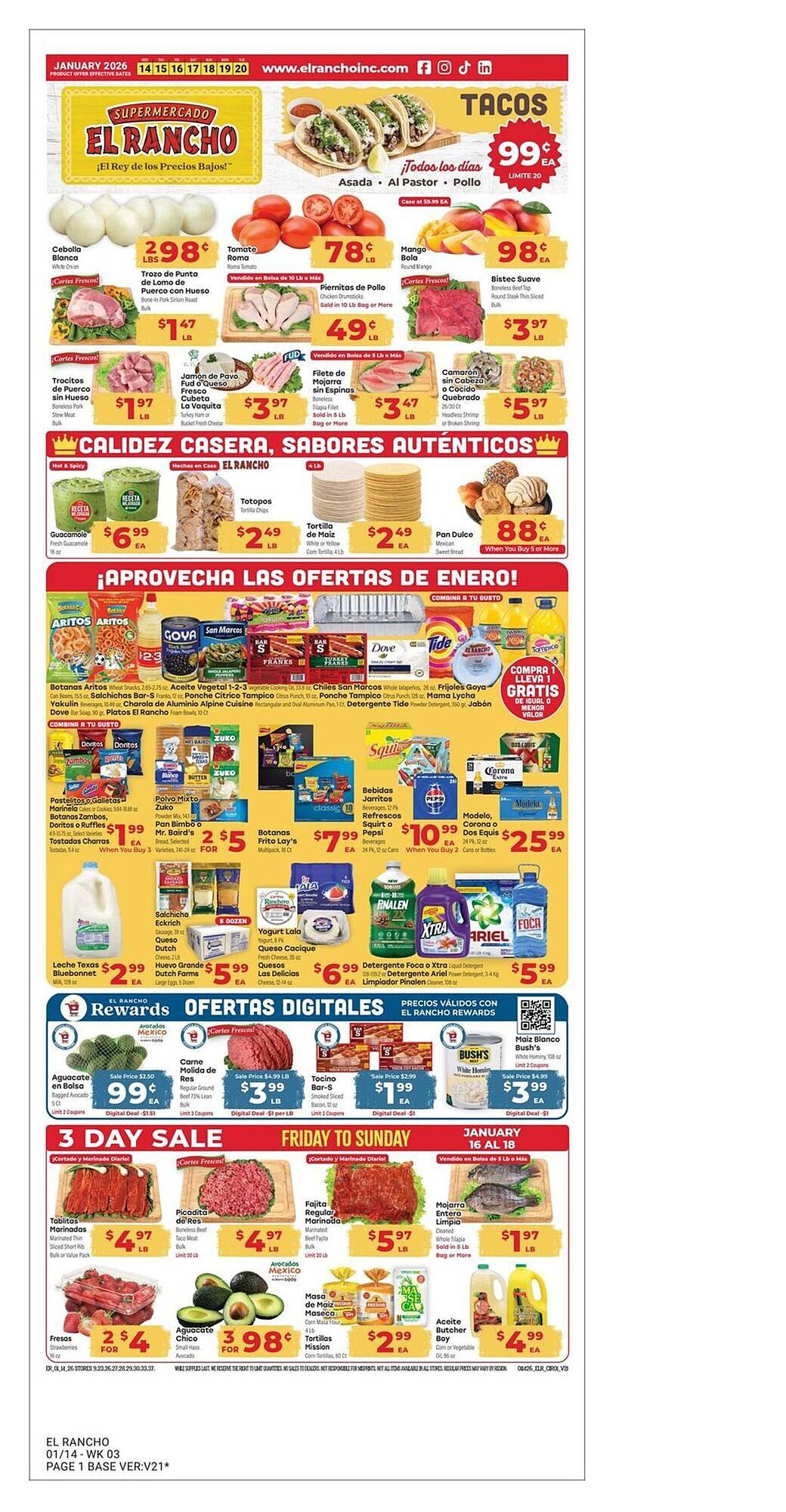 Supermercado El Rancho weekly ad