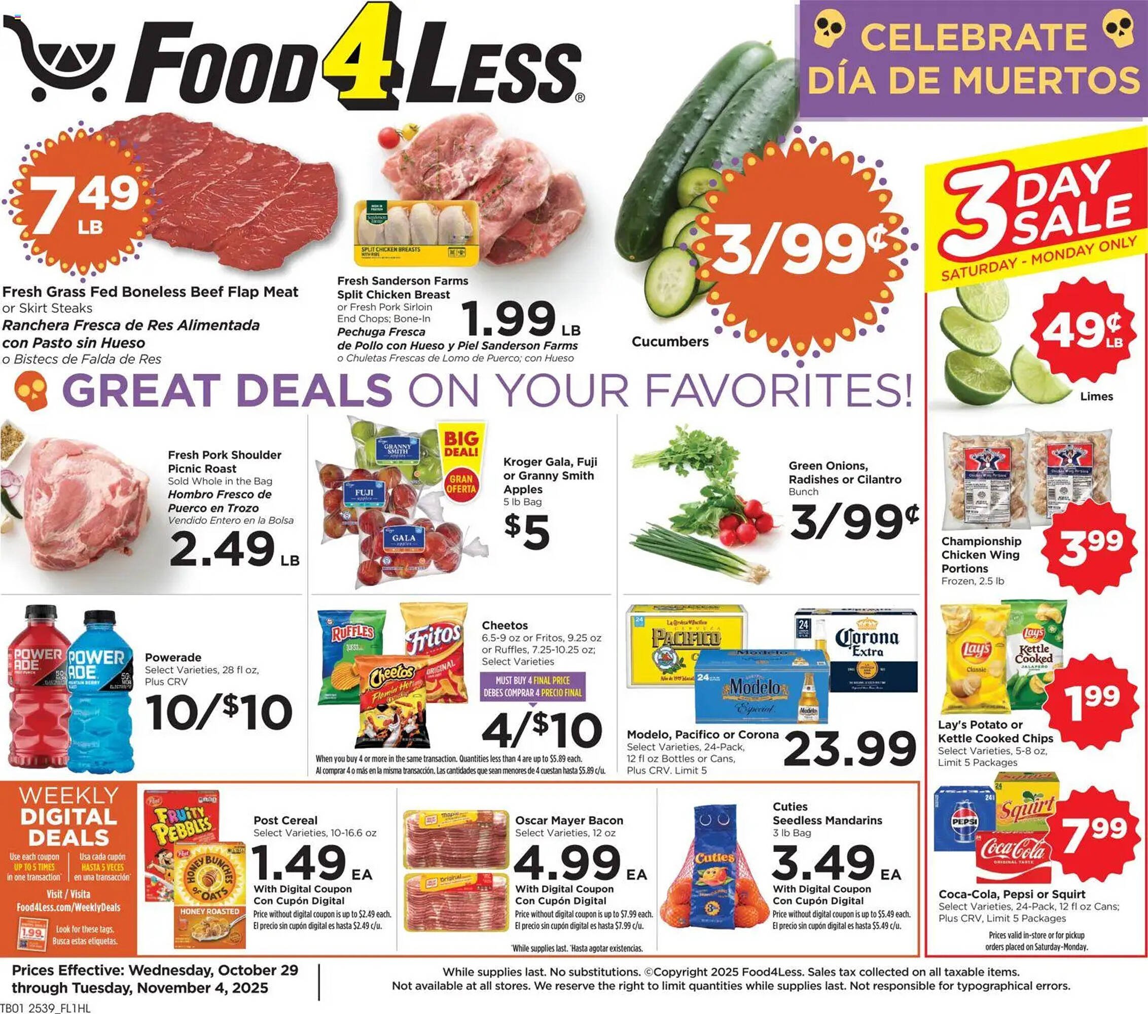 Food 4 Less weekly ad (2025-10-29 - 2025-11-04) | 1