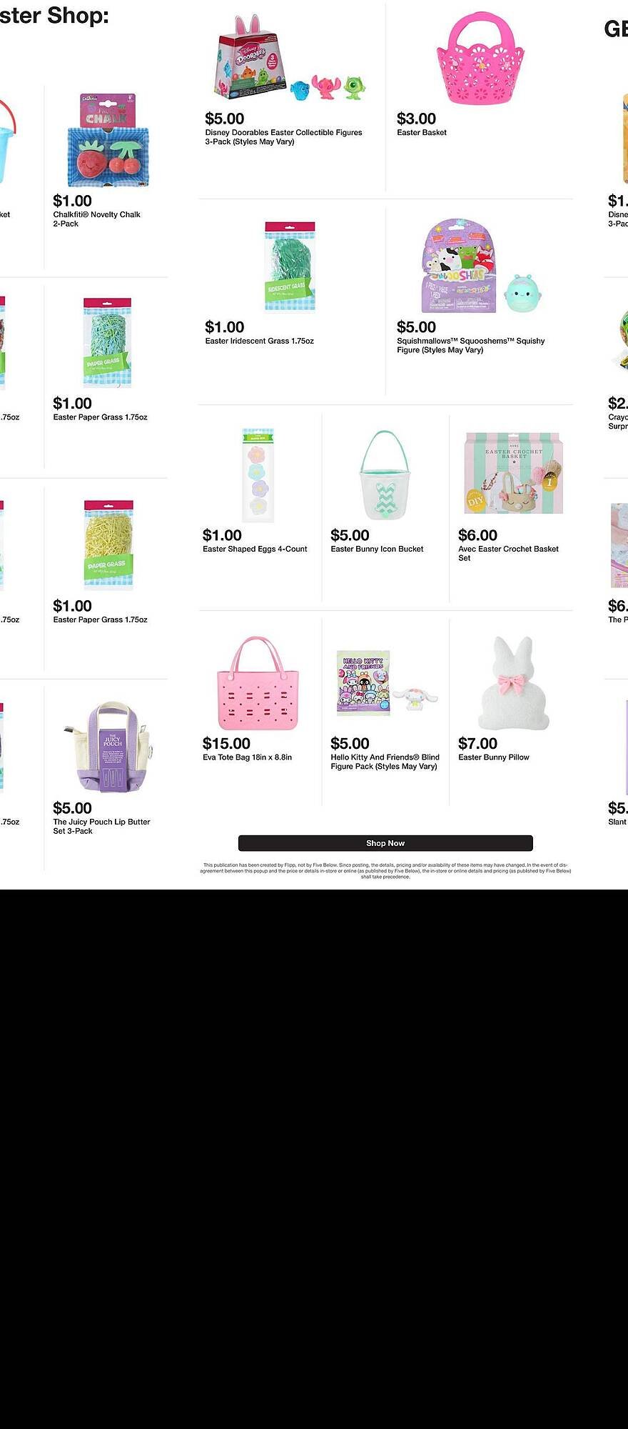 Five Below weekly ad