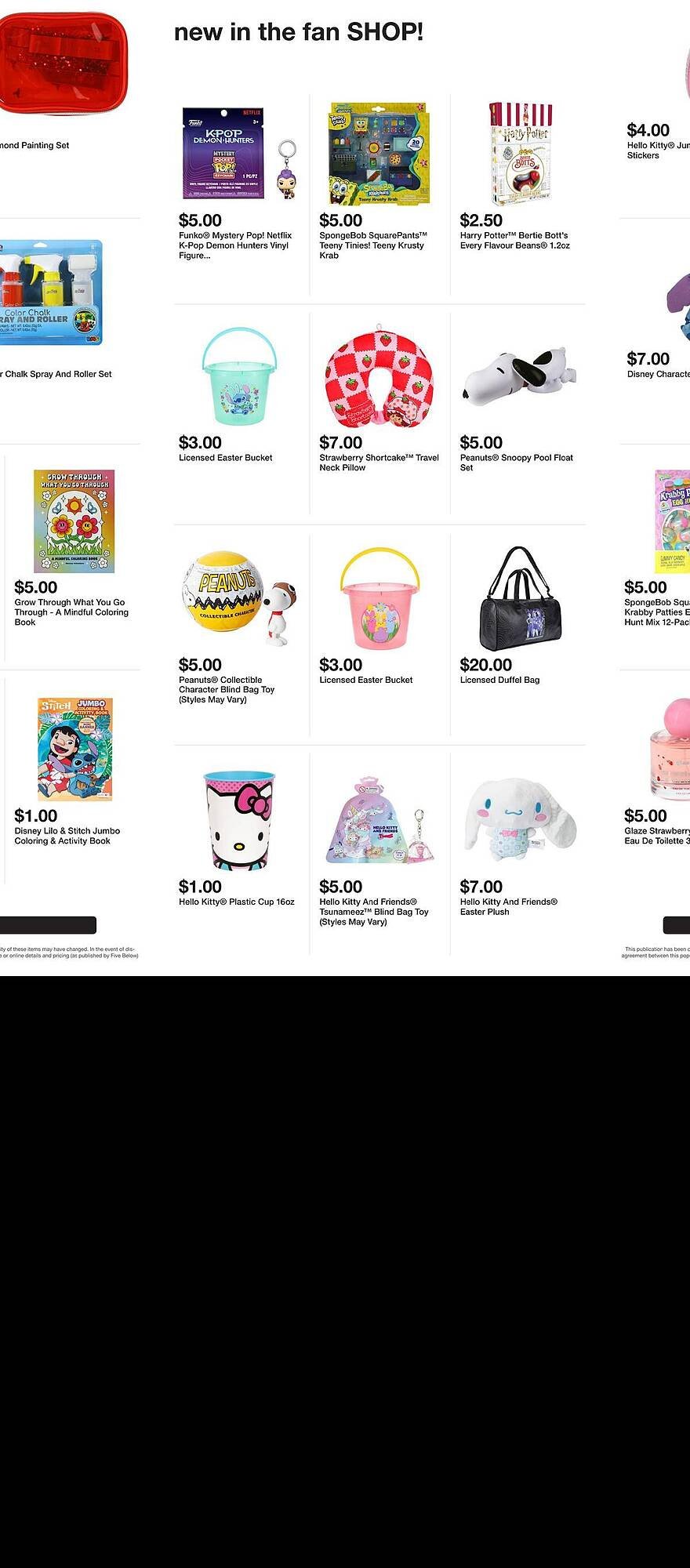 Five Below weekly ad