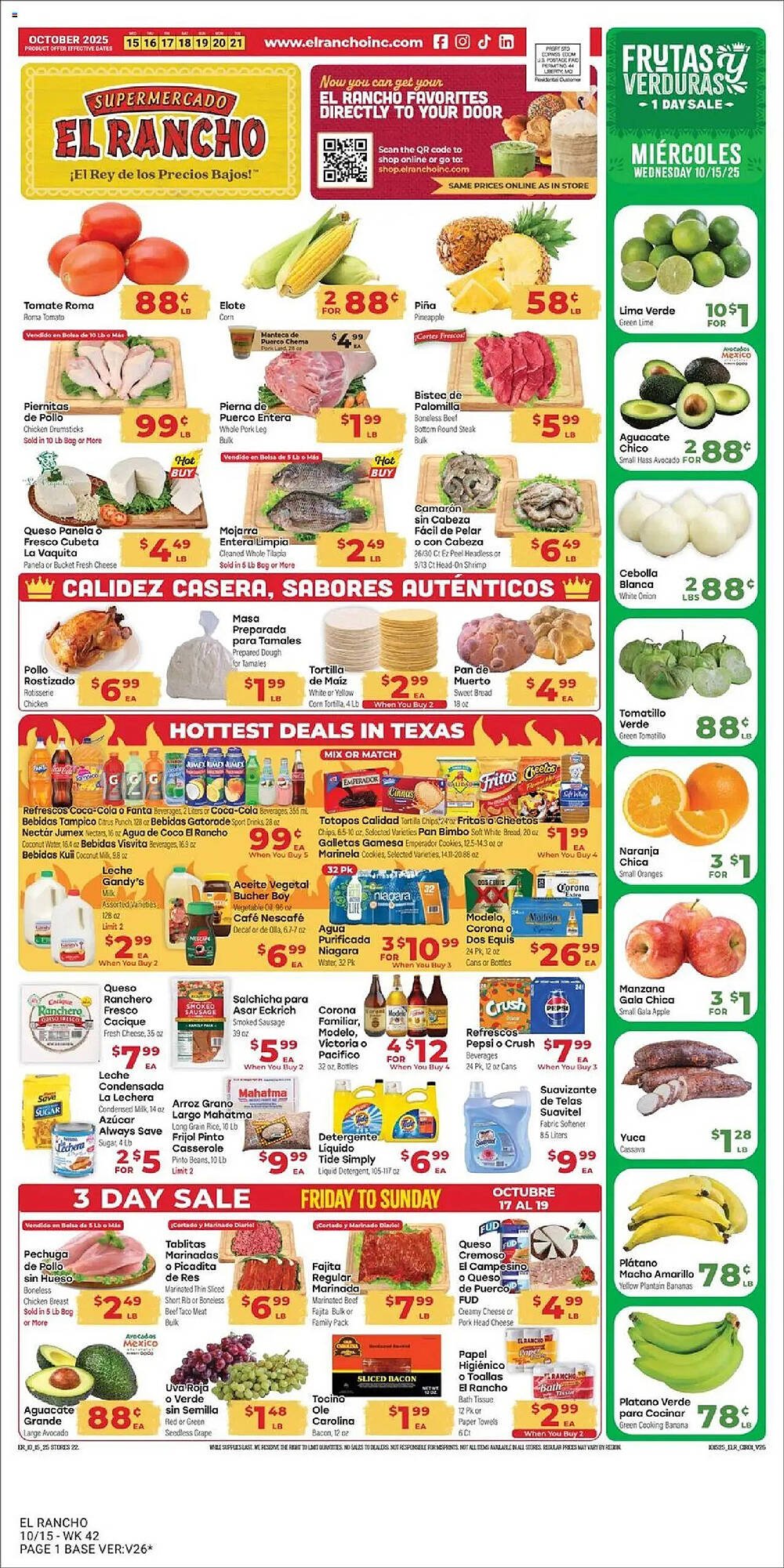 Supermercado El Rancho weekly ad (2025-10-15 - 2025-10-21) | 1