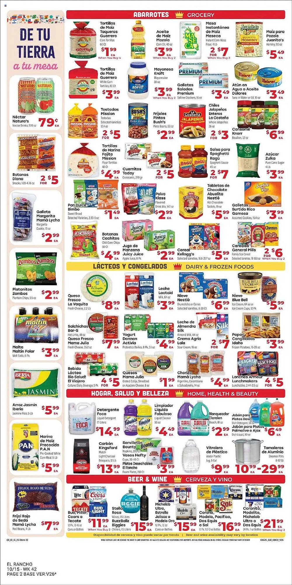 Supermercado El Rancho weekly ad (2025-10-15 - 2025-10-21) | 2