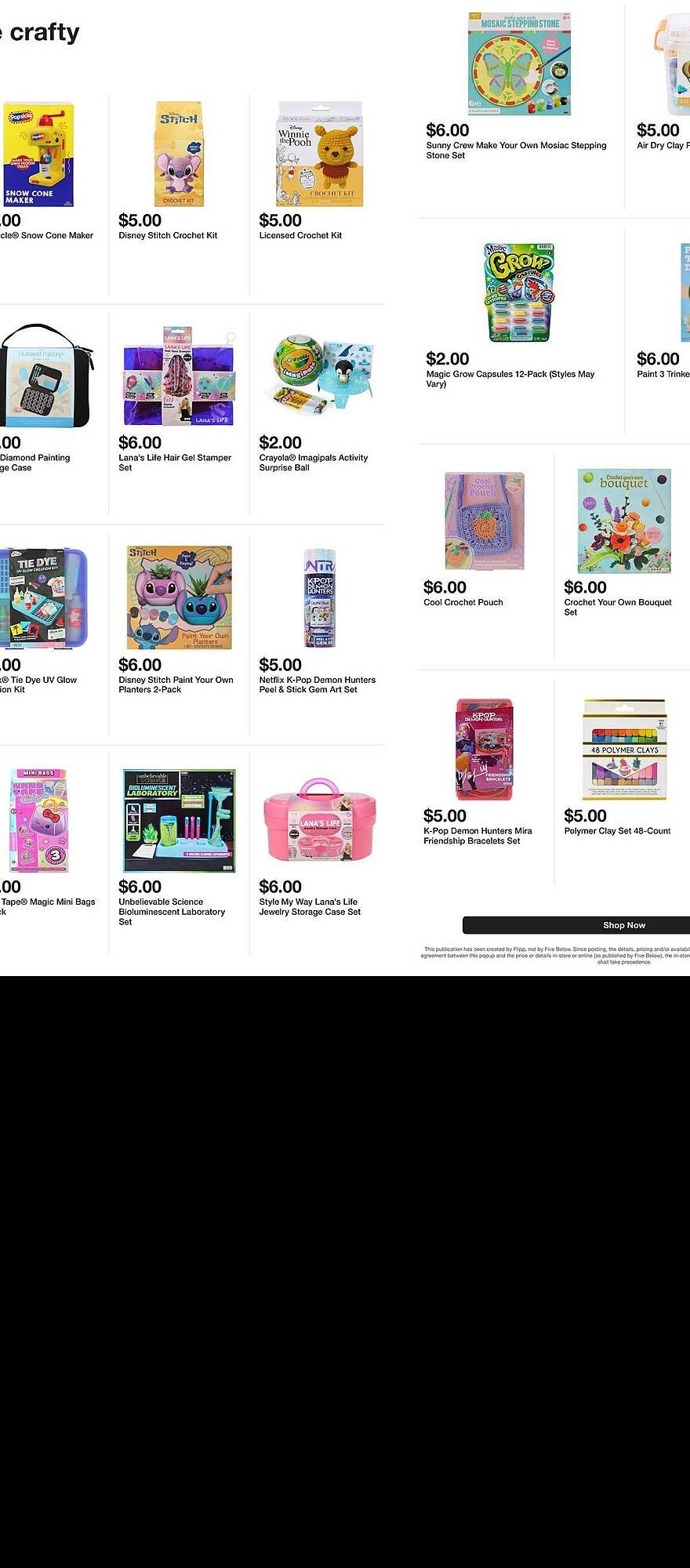 Five Below weekly ad