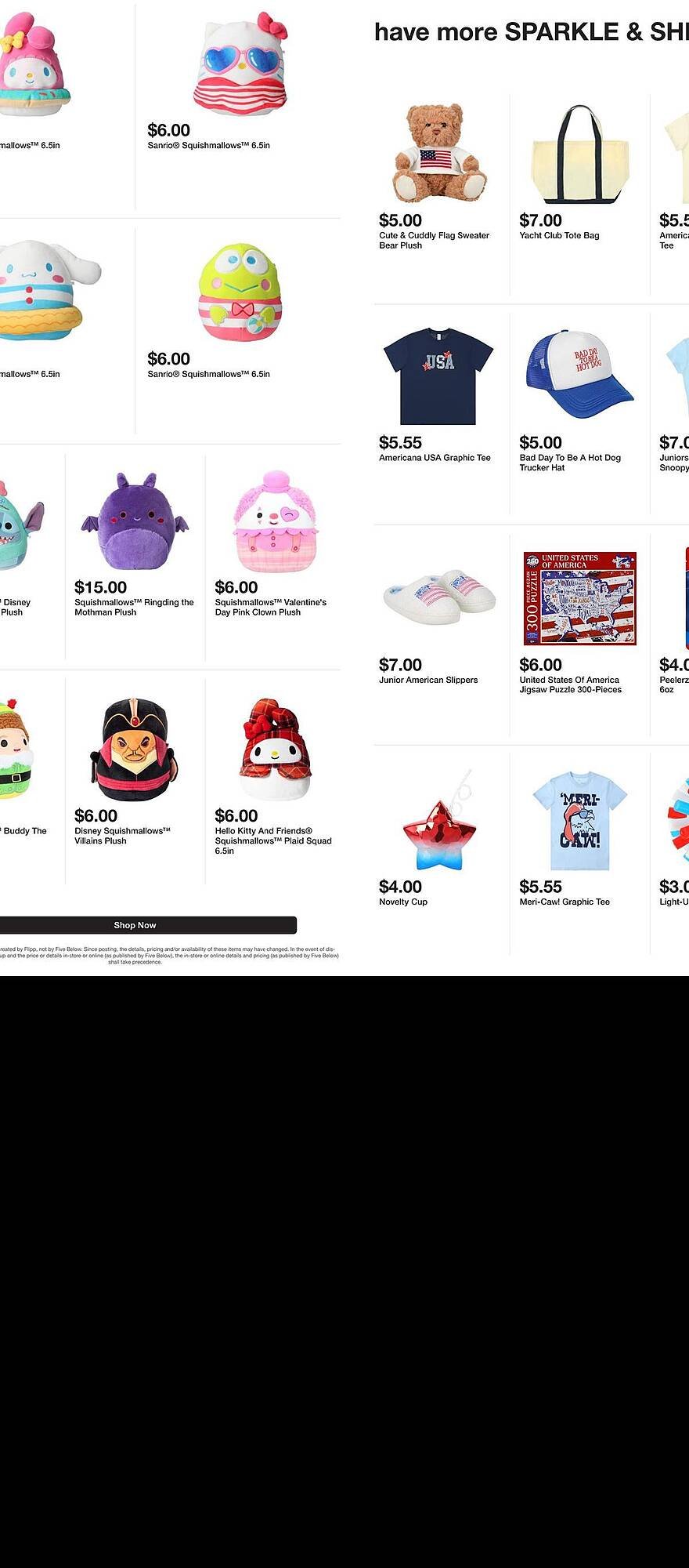 Five Below weekly ad