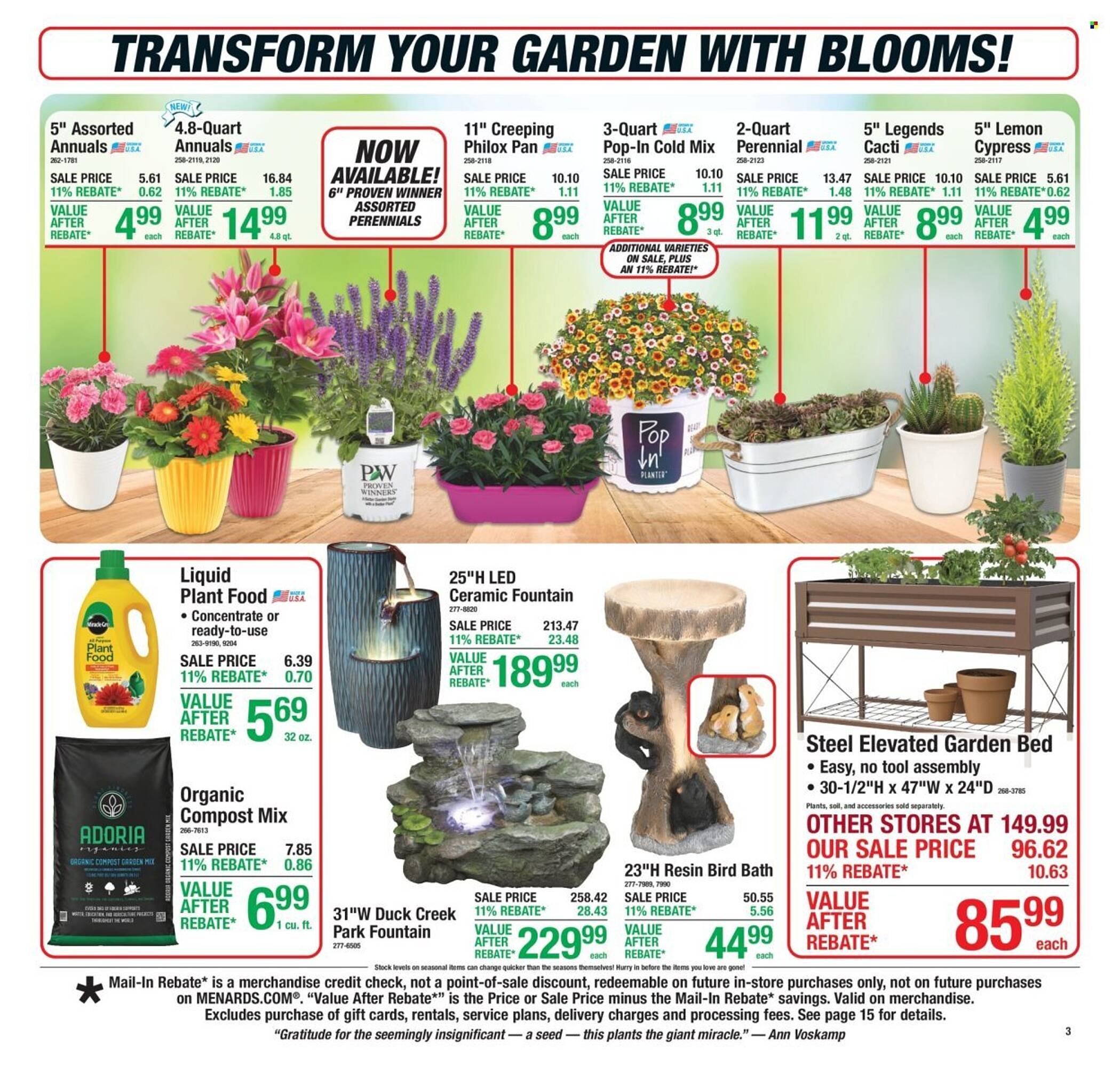 Menards weekly ad