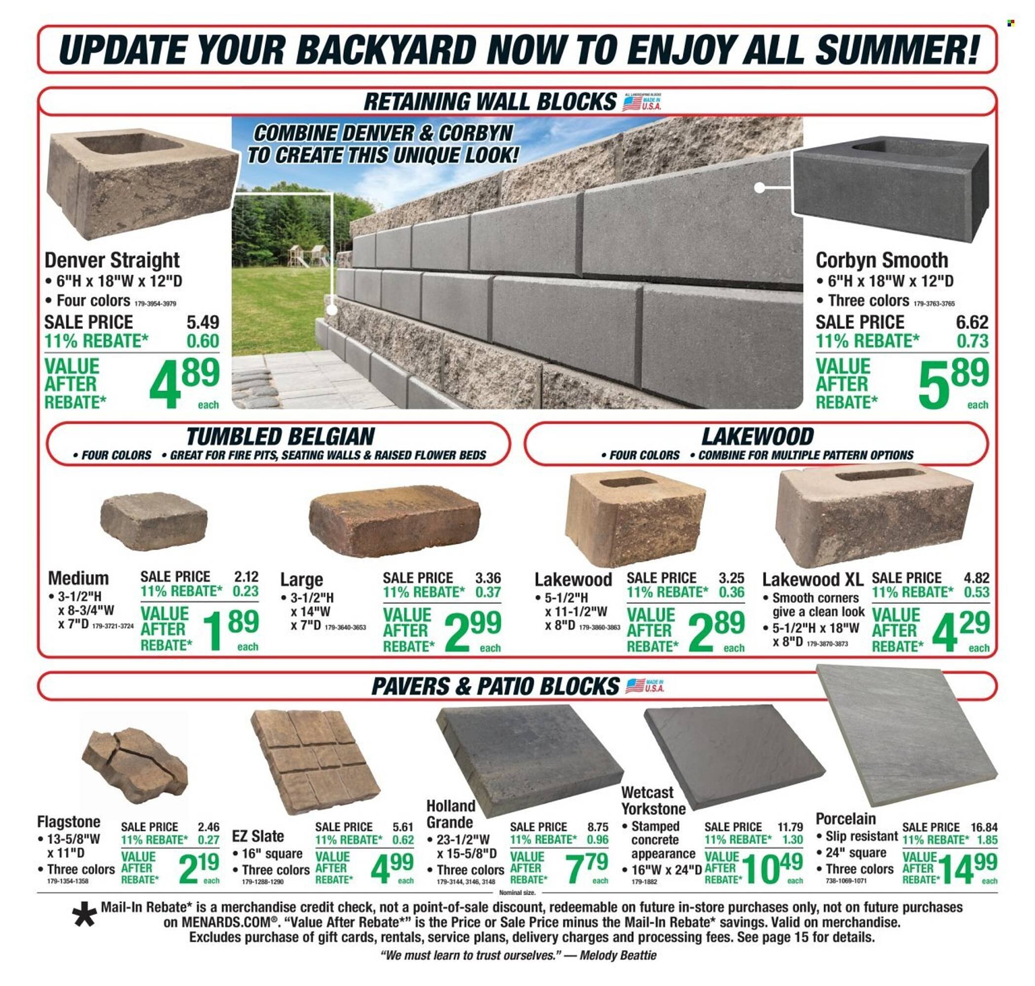 Menards weekly ad