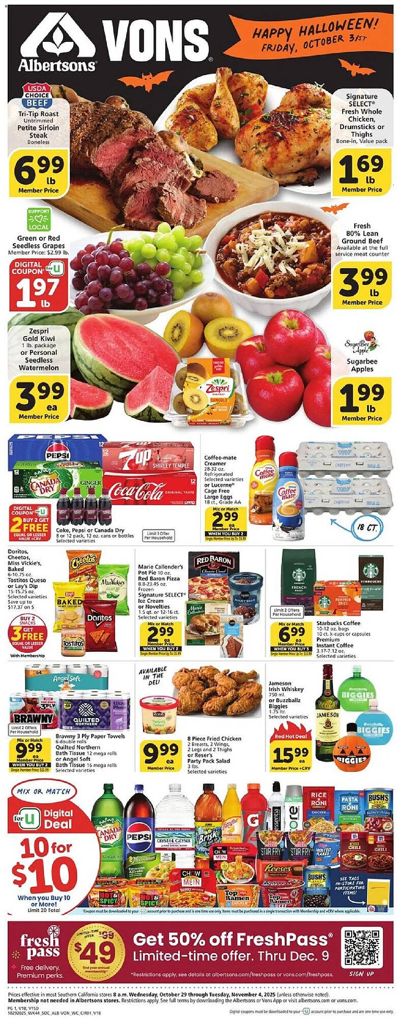 Vons weekly ad (2025-10-29 - 2025-11-04) | 1