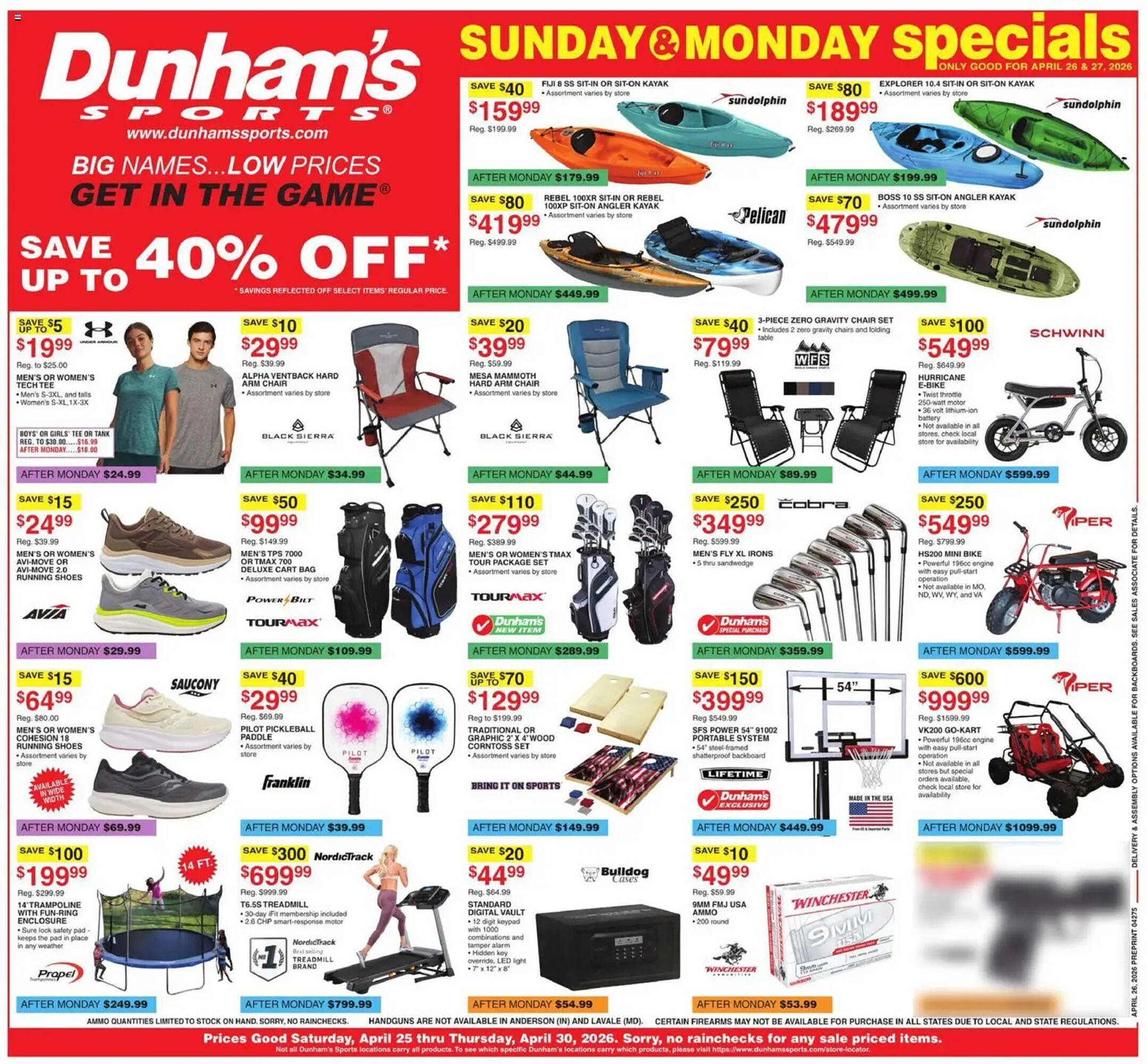 Dunham's Sports weekly ad