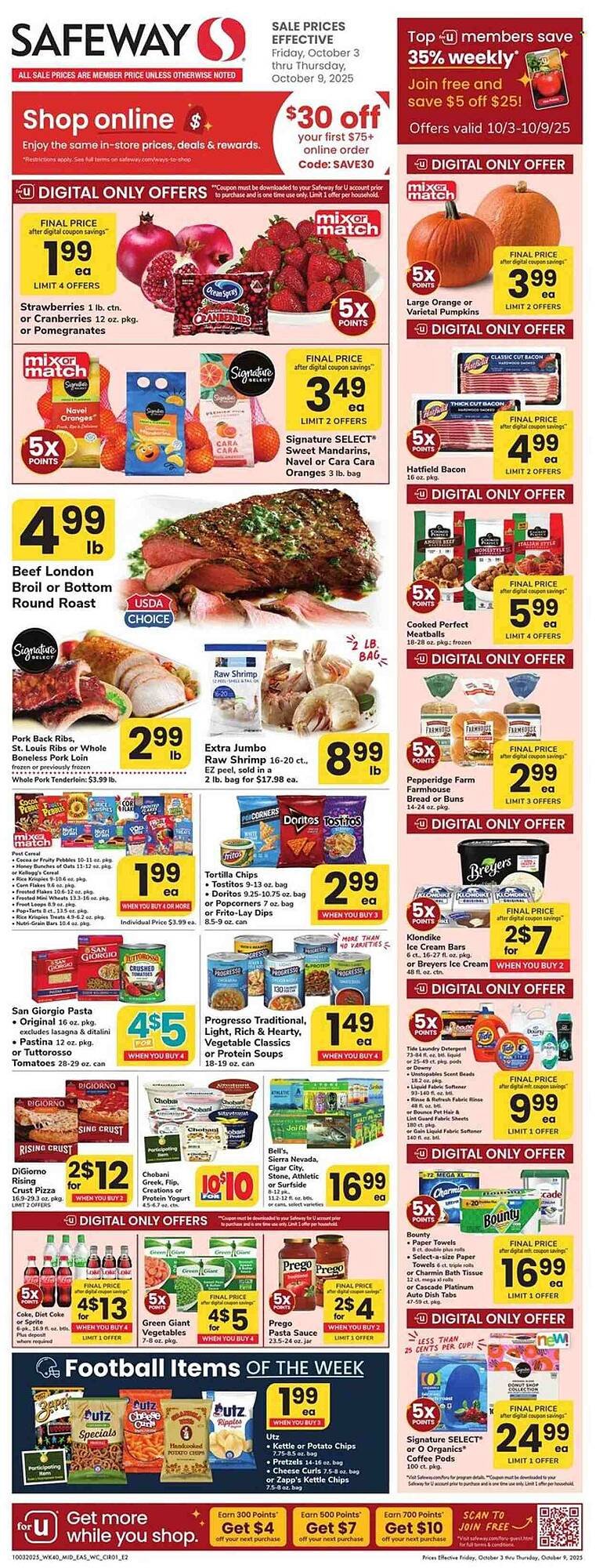 Safeway weekly ad (2025-10-03 - 2025-10-09) | 1