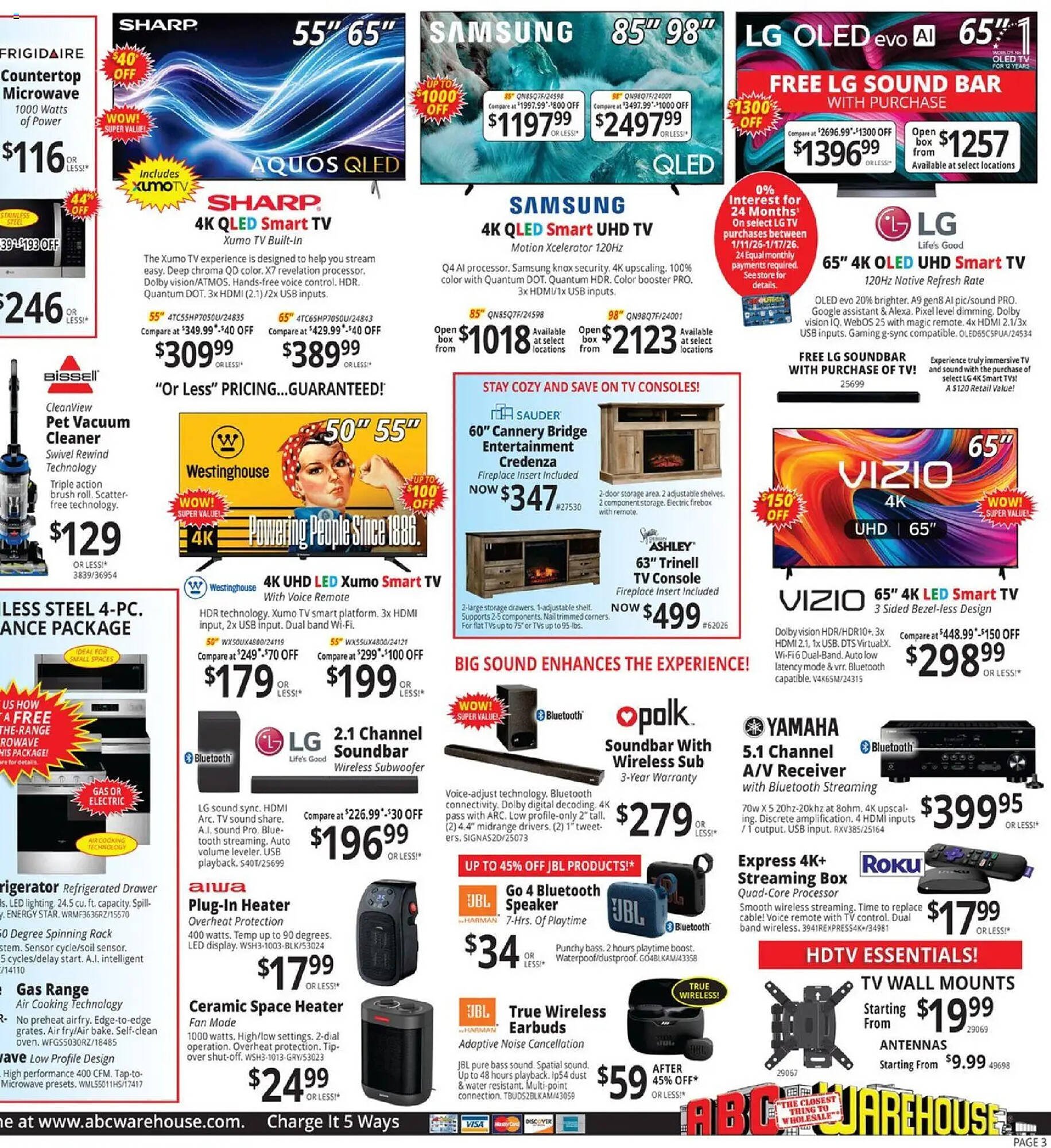 ABC Warehouse weekly ad