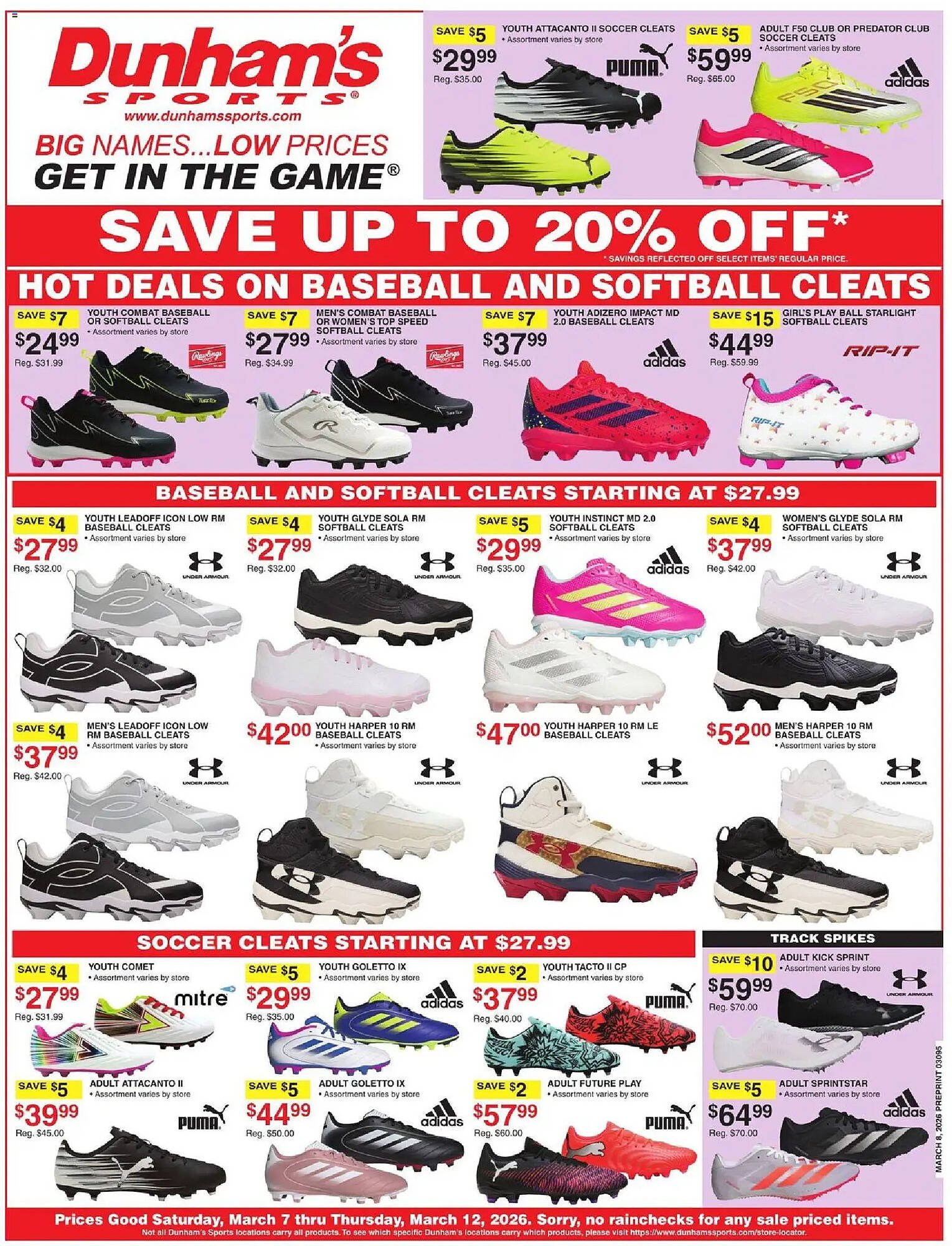 Dunham's Sports weekly ad