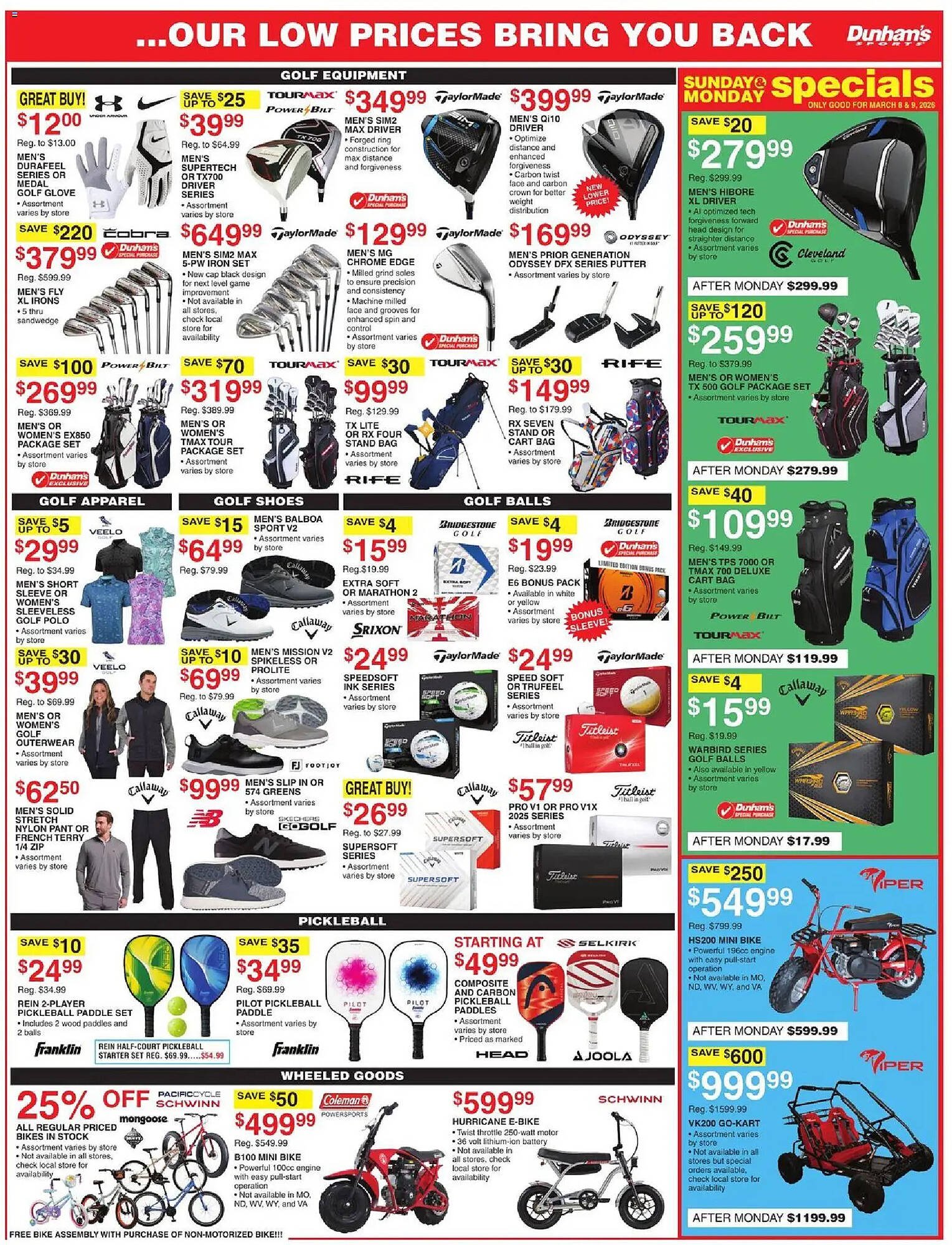 Dunham's Sports weekly ad