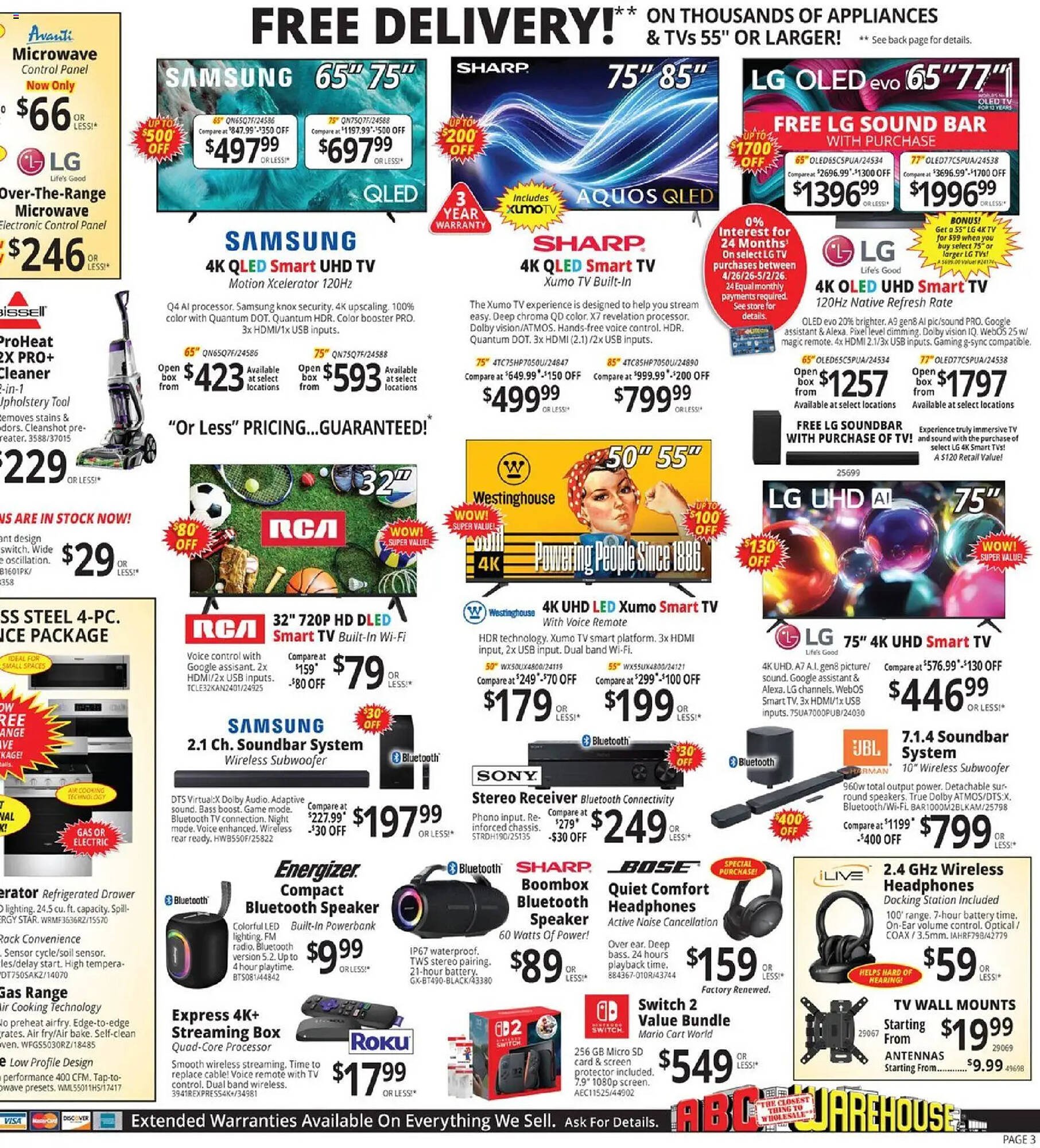 ABC Warehouse weekly ad
