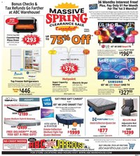 ABC Warehouse weekly ad