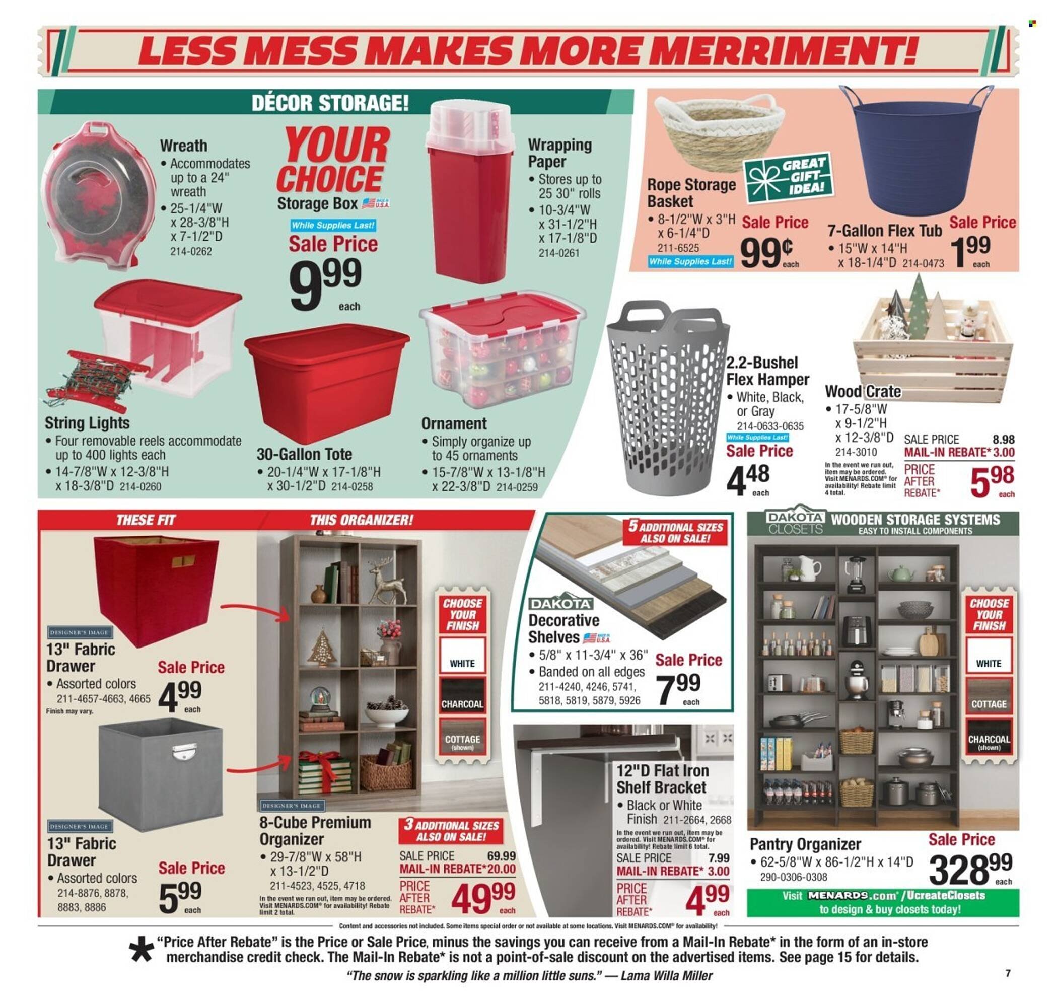 Menards weekly ad