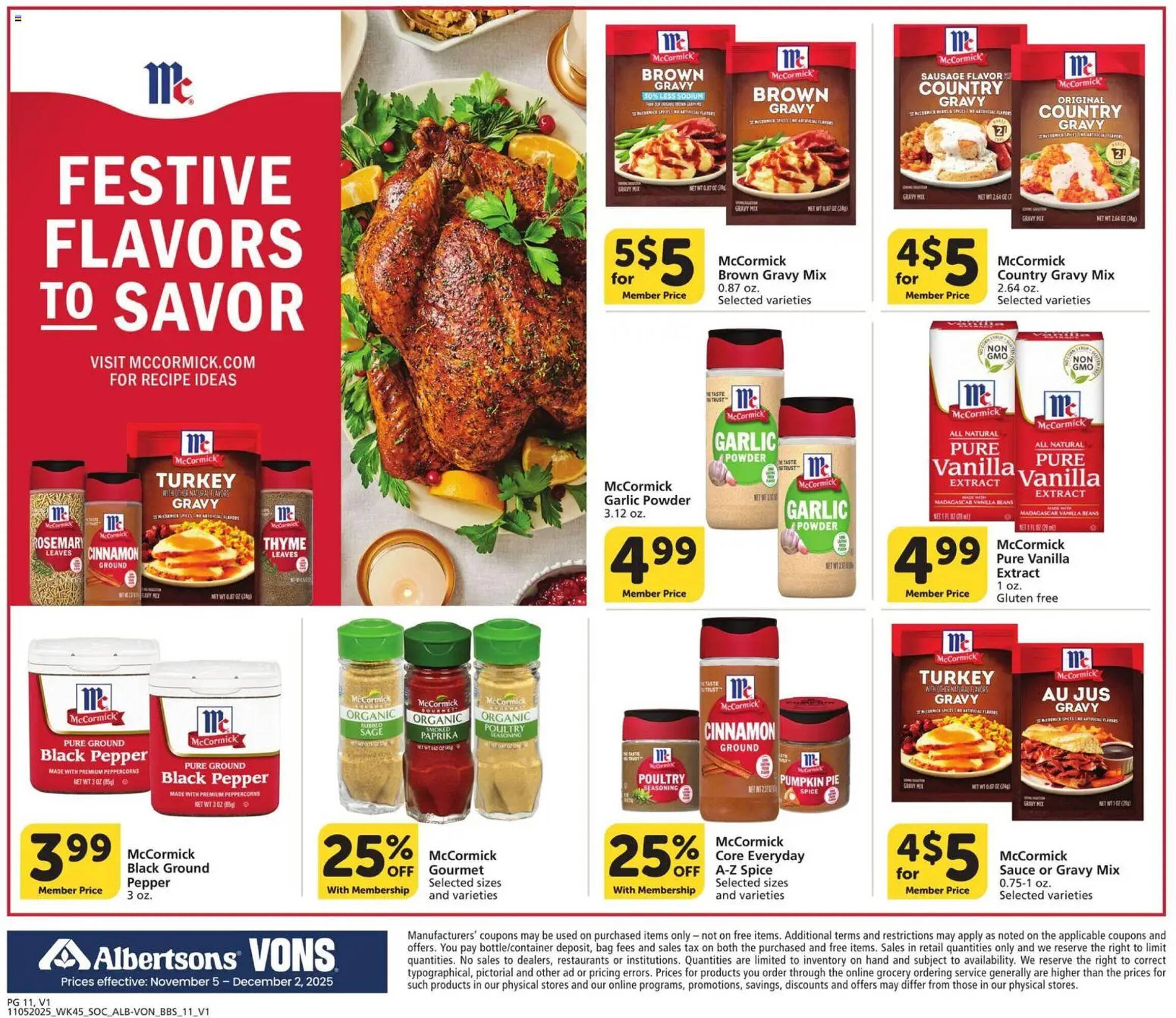 Vons weekly ad (2025-11-05 - 2025-12-03) | 11