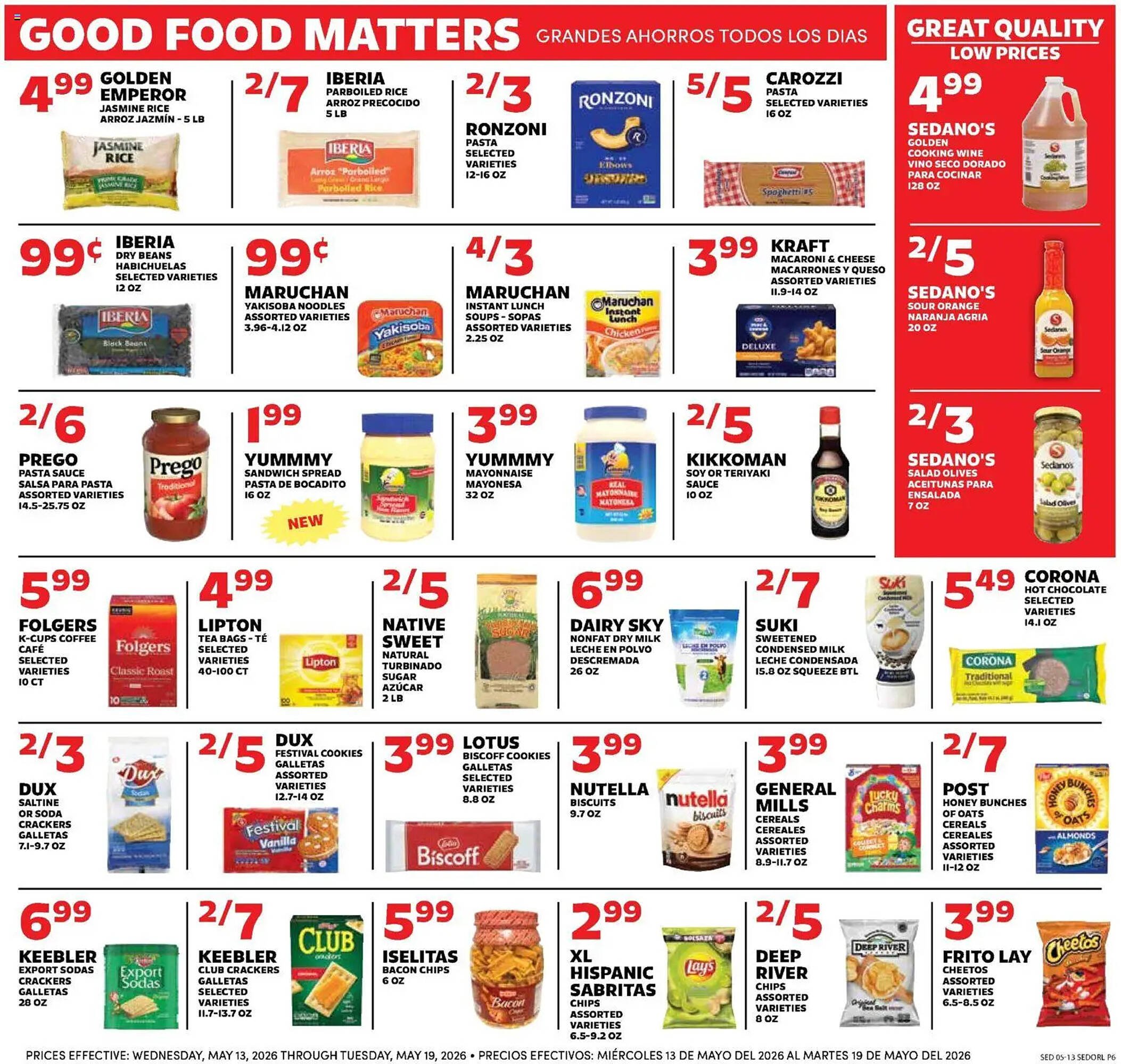Sedano's weekly ad