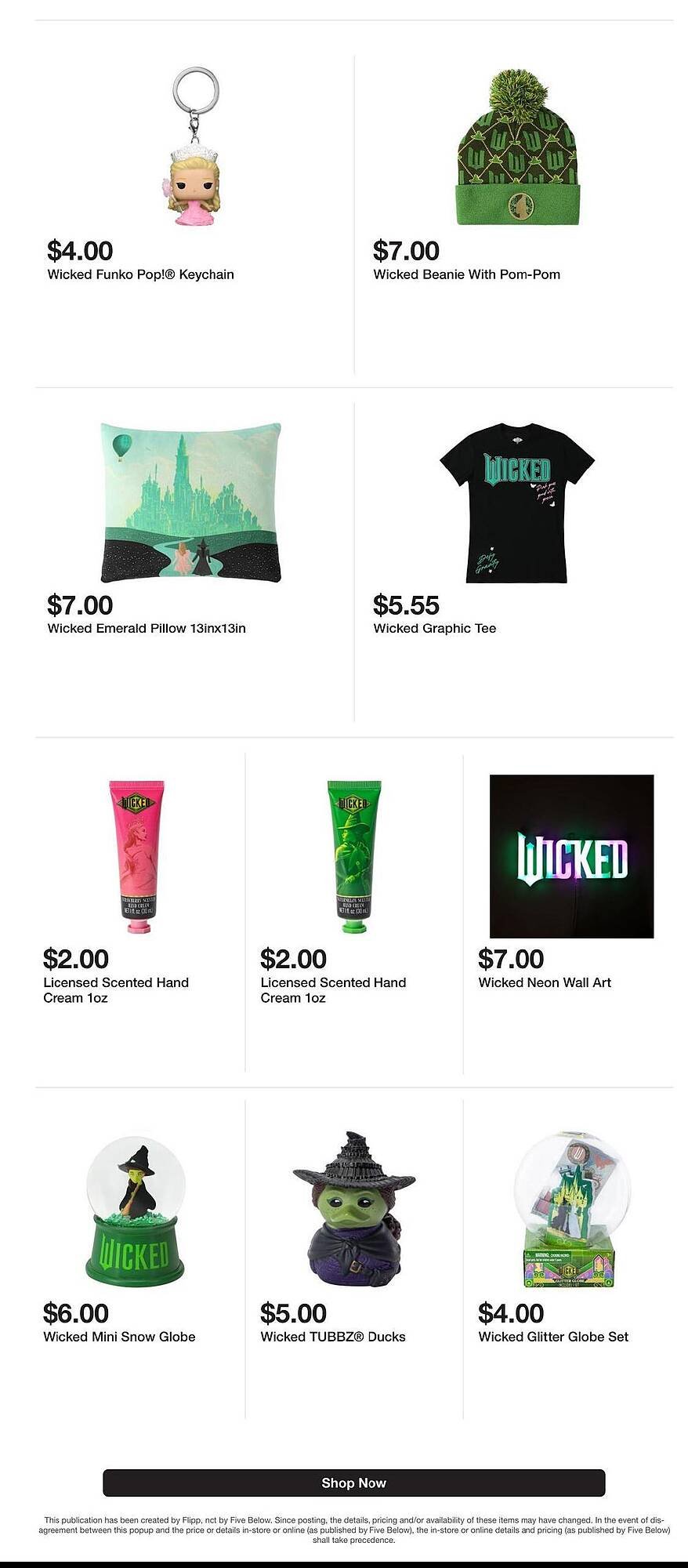 Five Below weekly ad