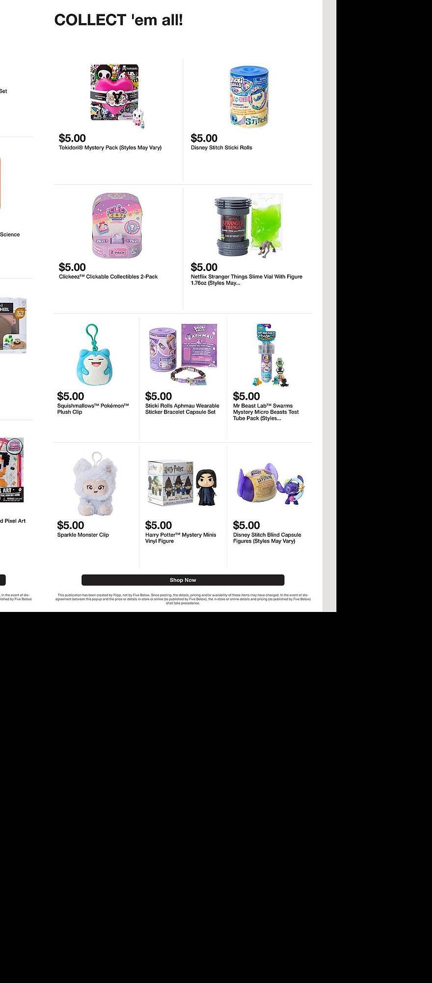 Five Below weekly ad