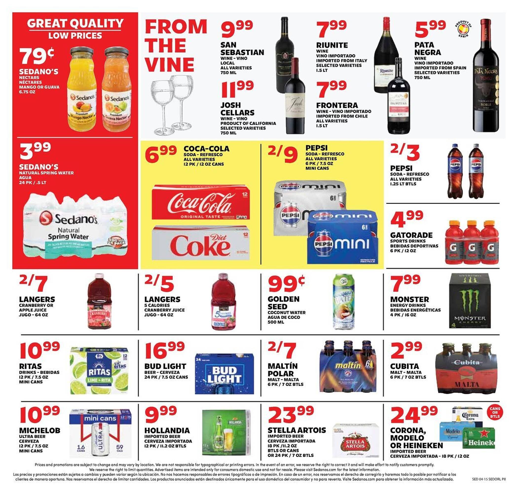 Sedano's weekly ad