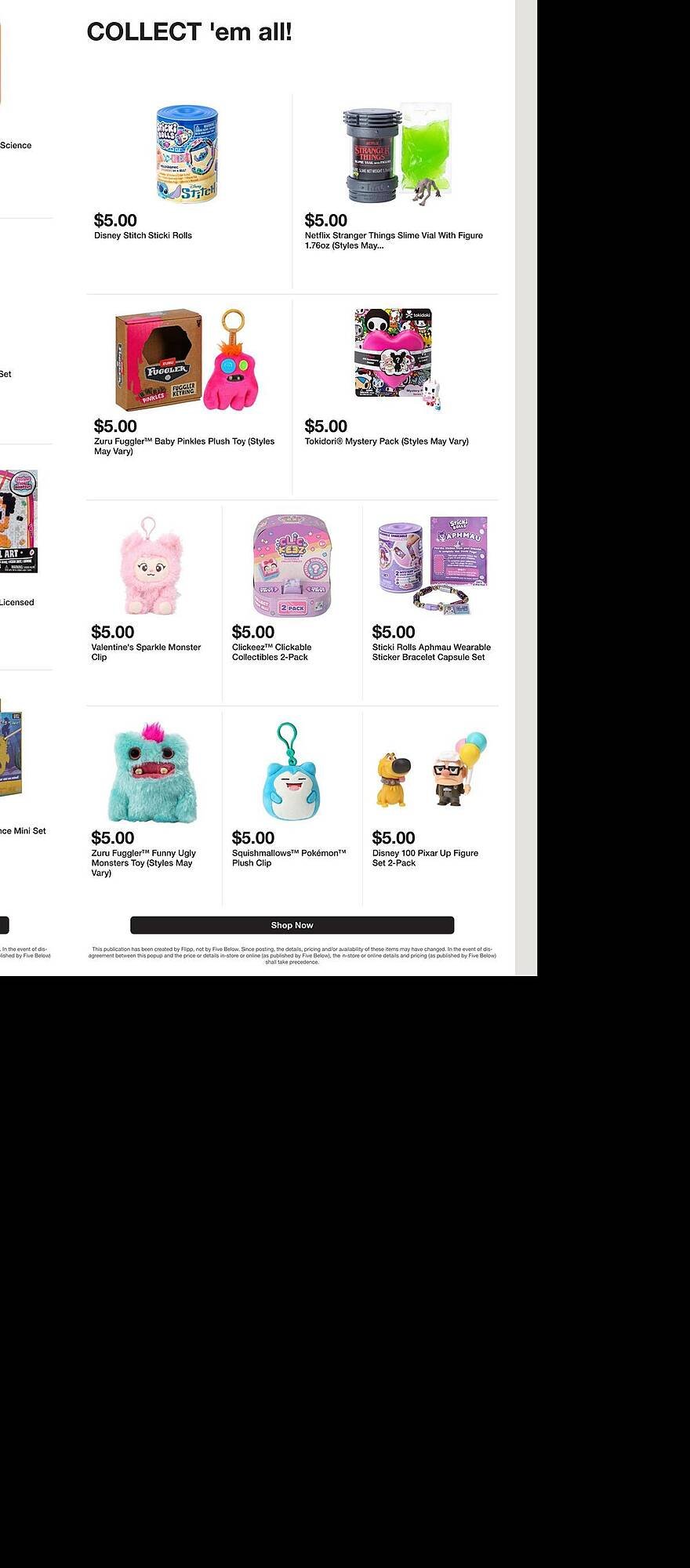 Five Below weekly ad