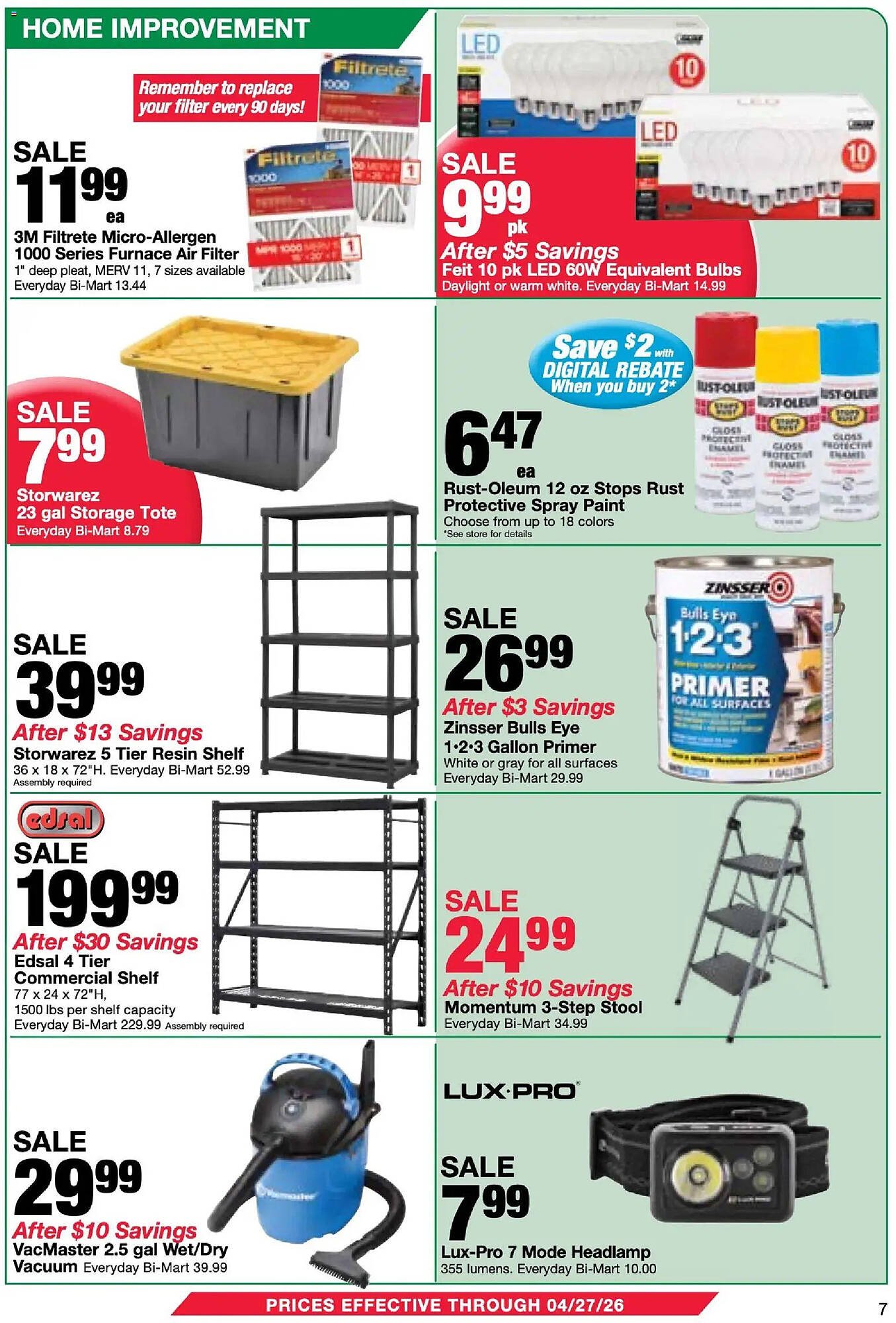Bi-Mart weekly ad