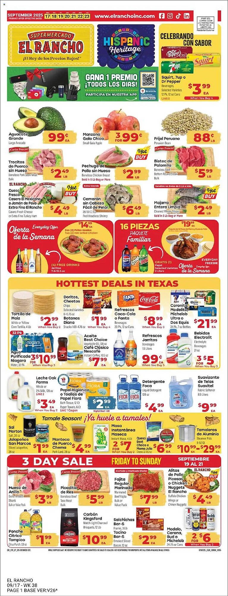 Supermercado El Rancho weekly ad (2025-09-17 - 2025-09-23) | 1