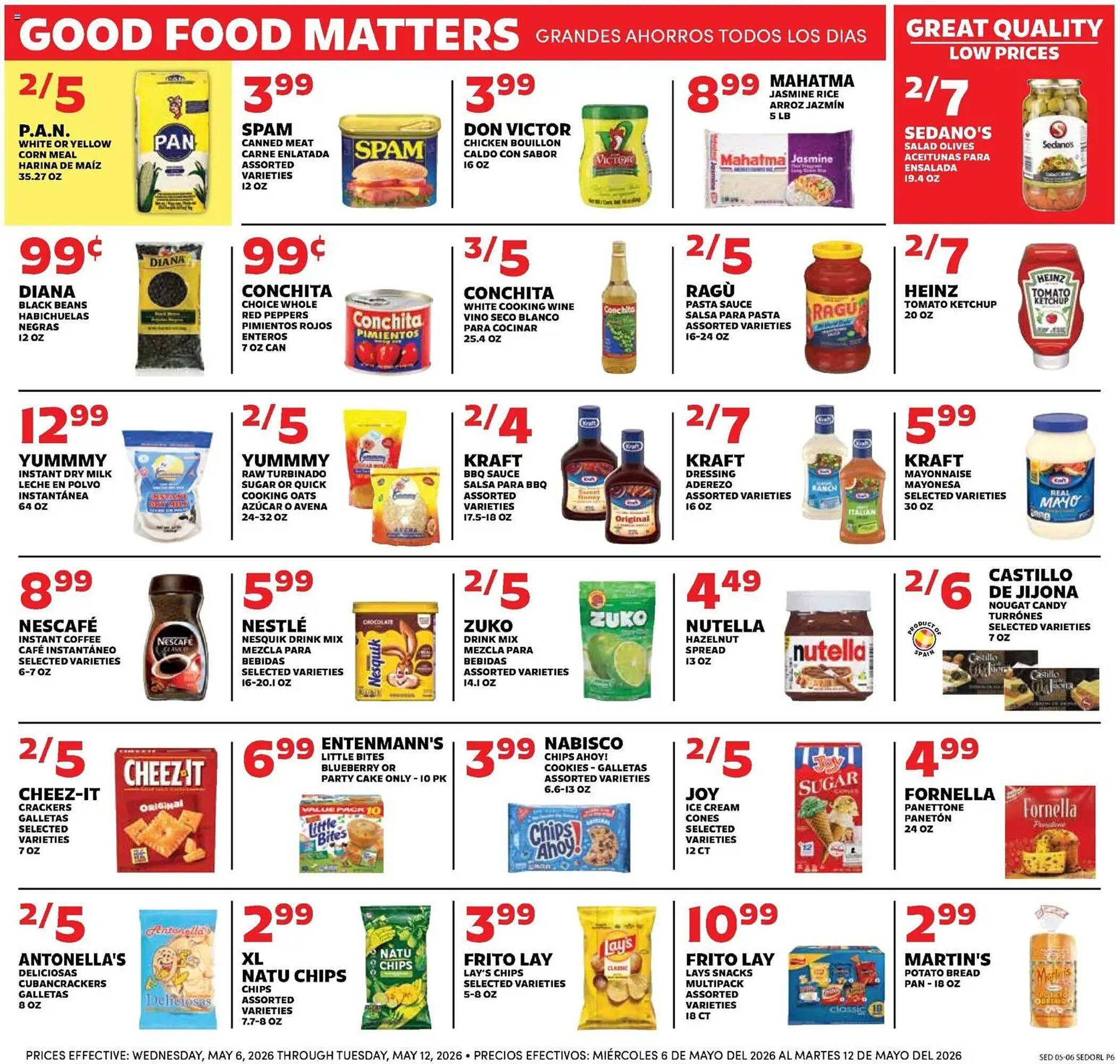 Sedano's weekly ad