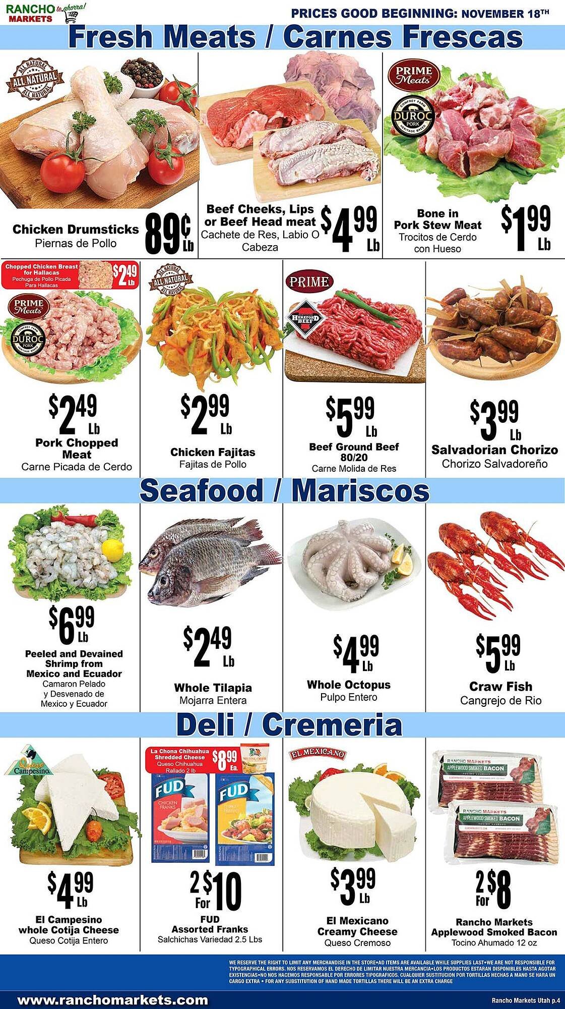Rancho Markets weekly ad