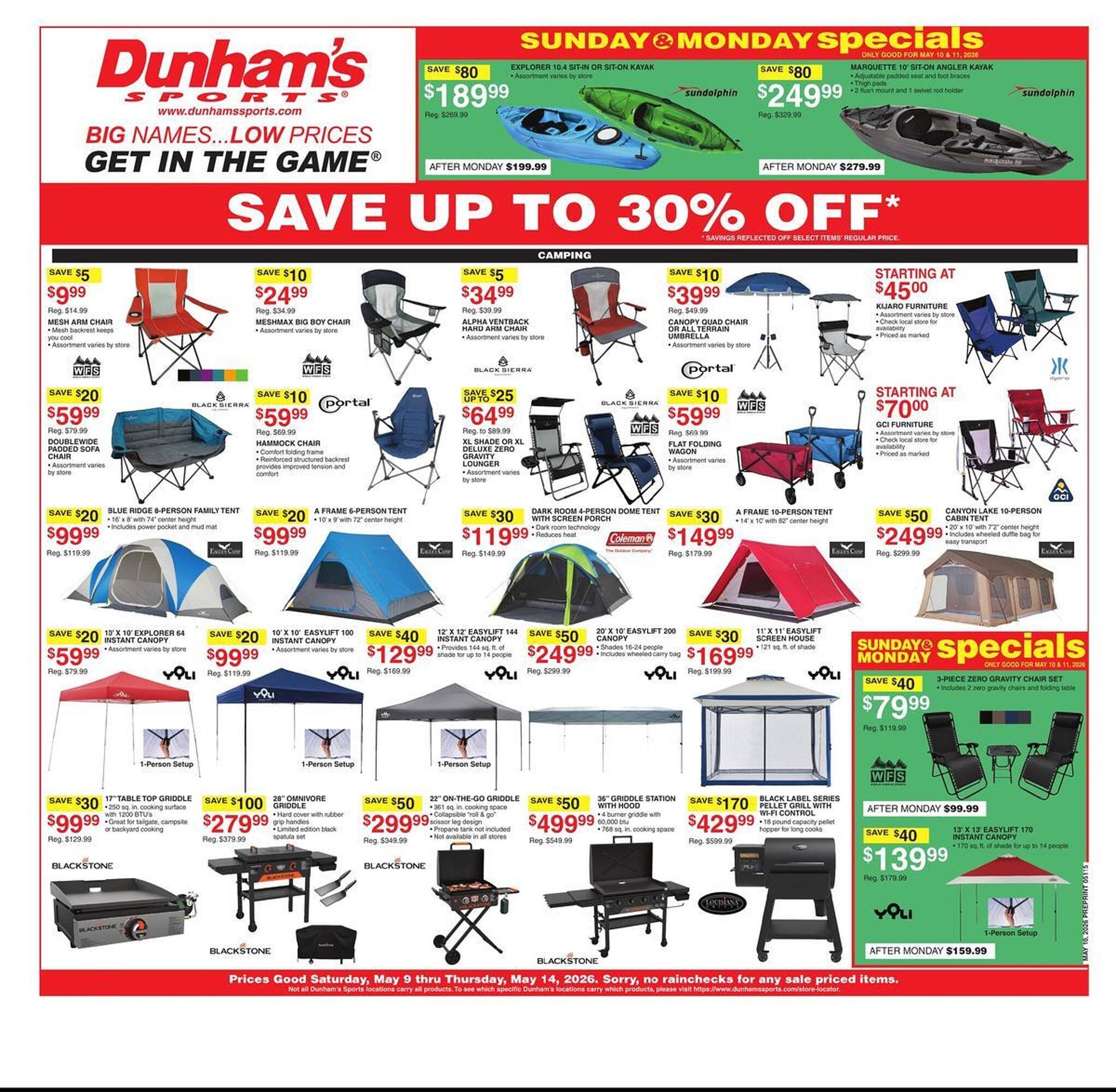 Dunham's Sports weekly ad