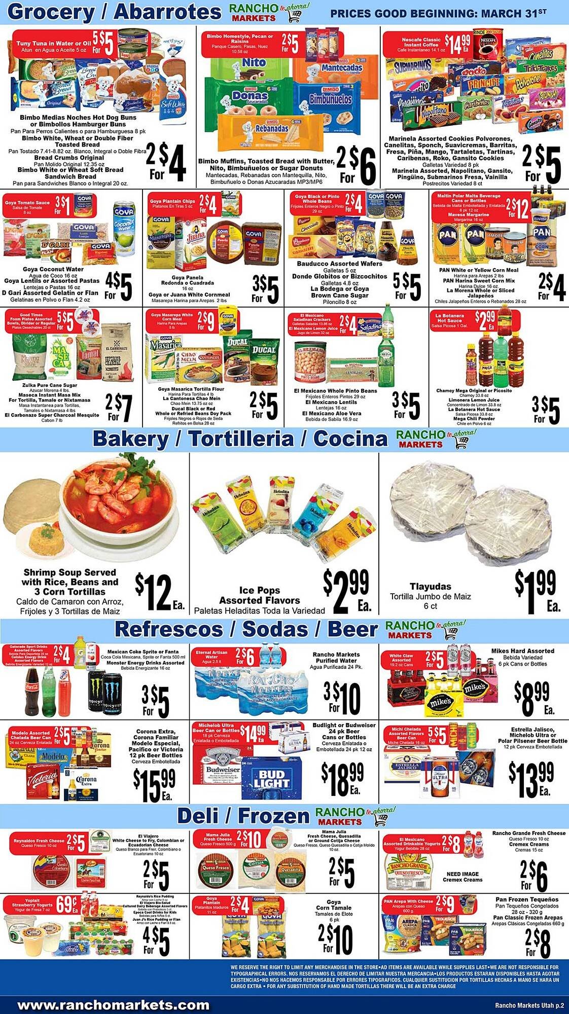 Rancho Markets weekly ad