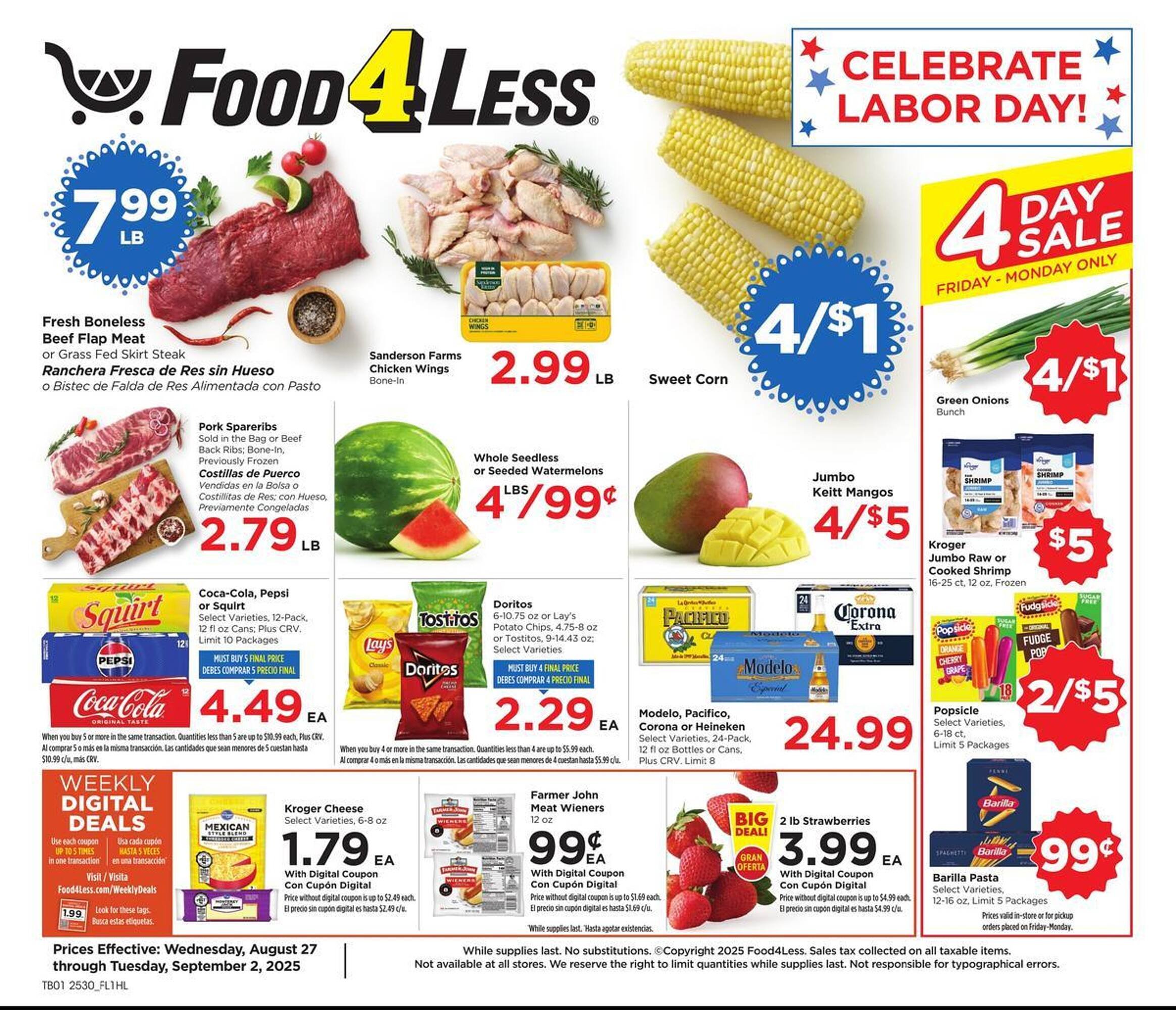 Food 4 Less Weekly Ad (2025-08-27 - 2025-09-02) | 1