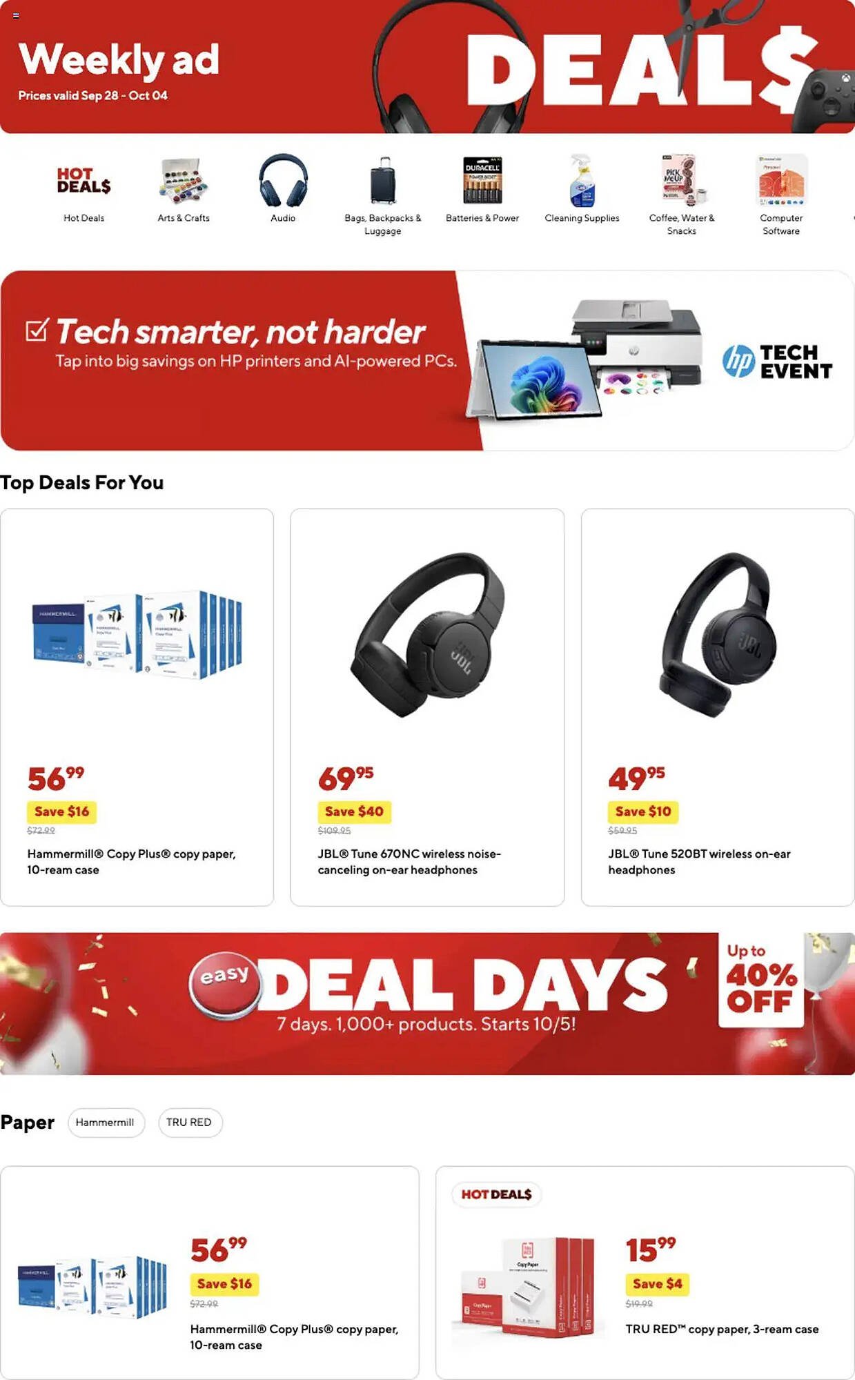Staples weekly ad (2025-09-28 - 2025-10-04) | 1