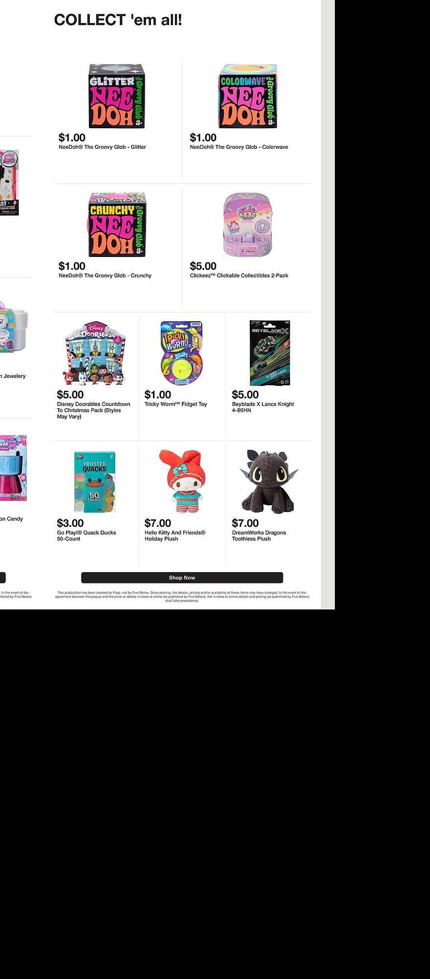 Five Below weekly ad