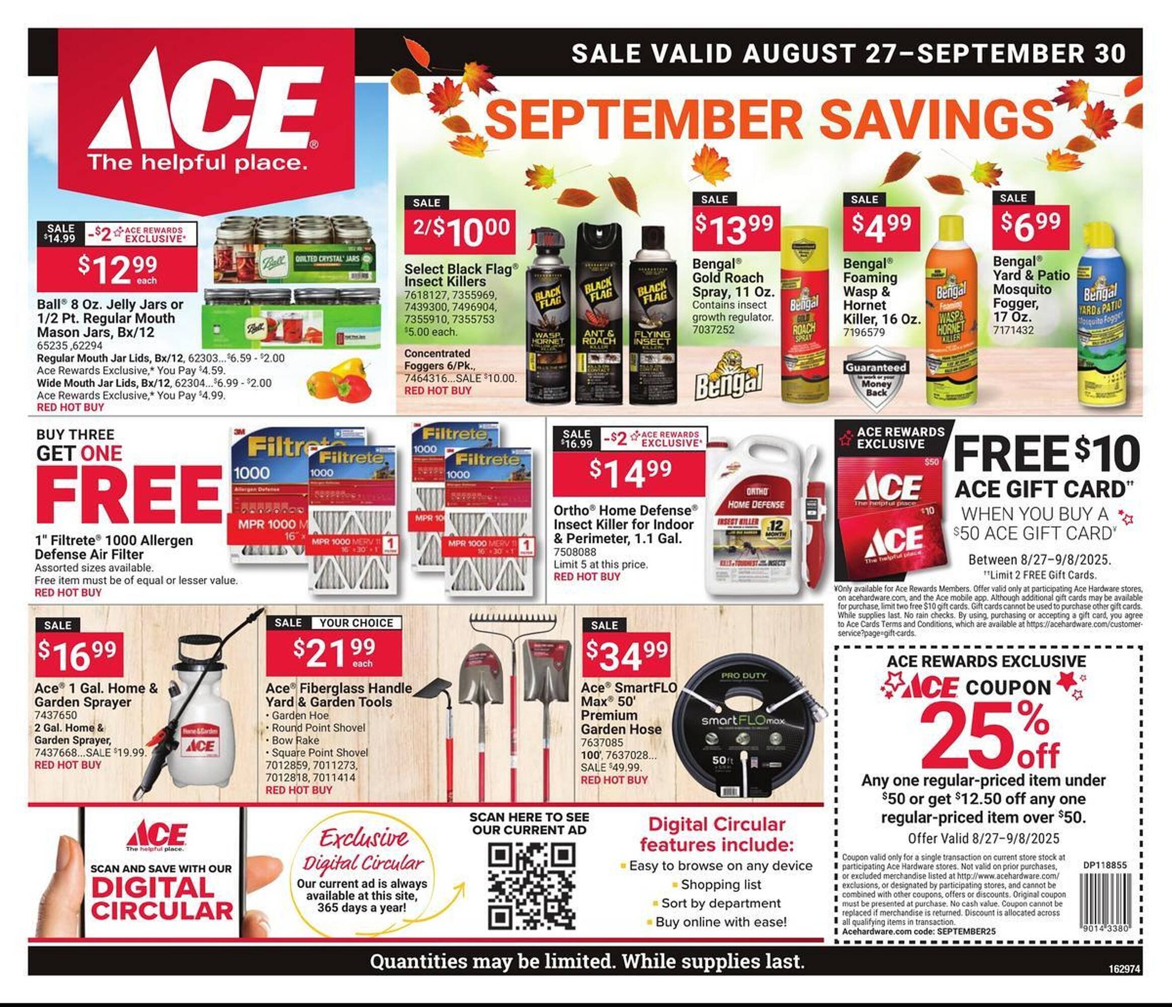 Ace Hardware Weekly Ad (2025-08-27 - 2025-09-30) | 1